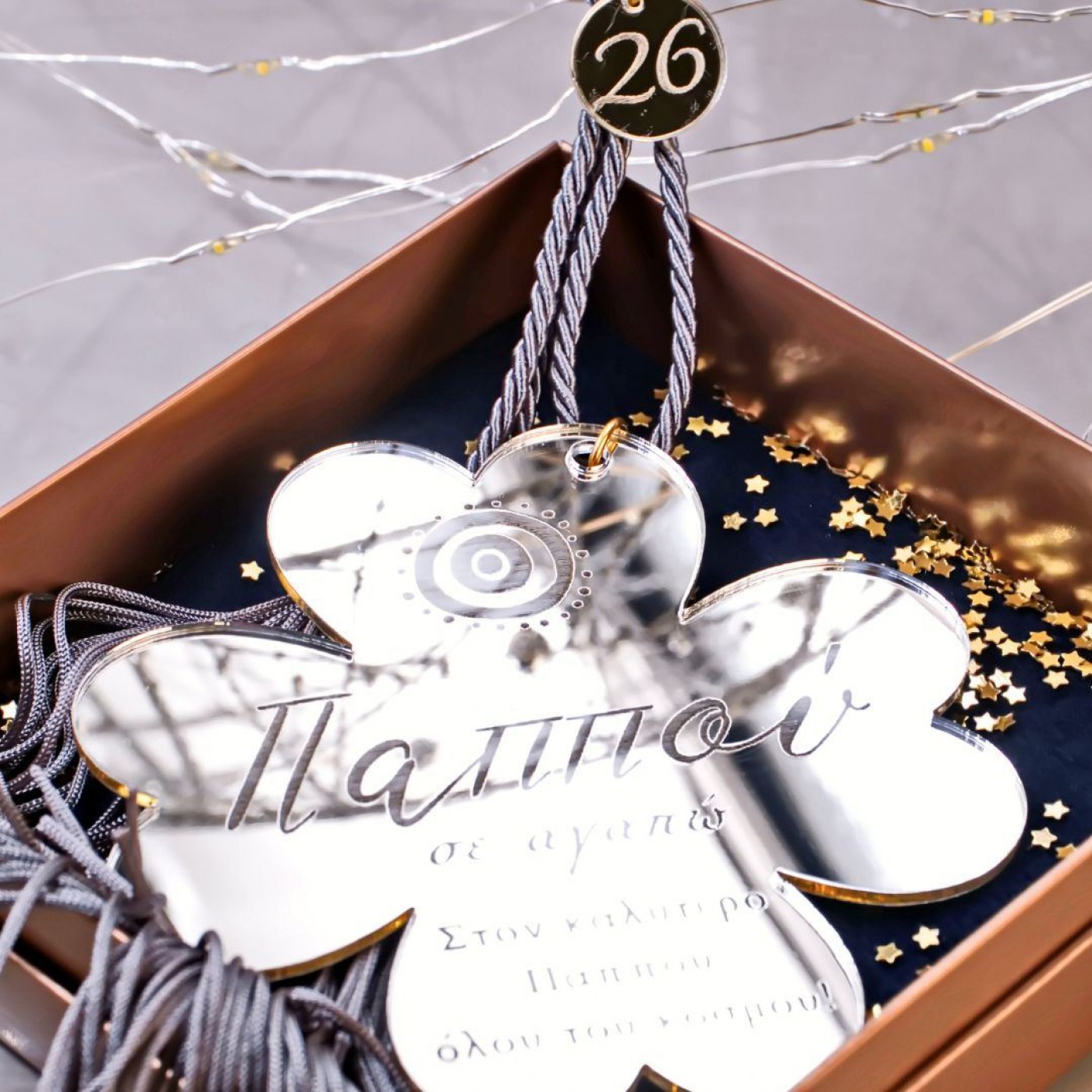 2026 Silver Four-Leaf Clover Lucky Charm - Grandfather — Pendants & charms from Toolittle — additional view 2