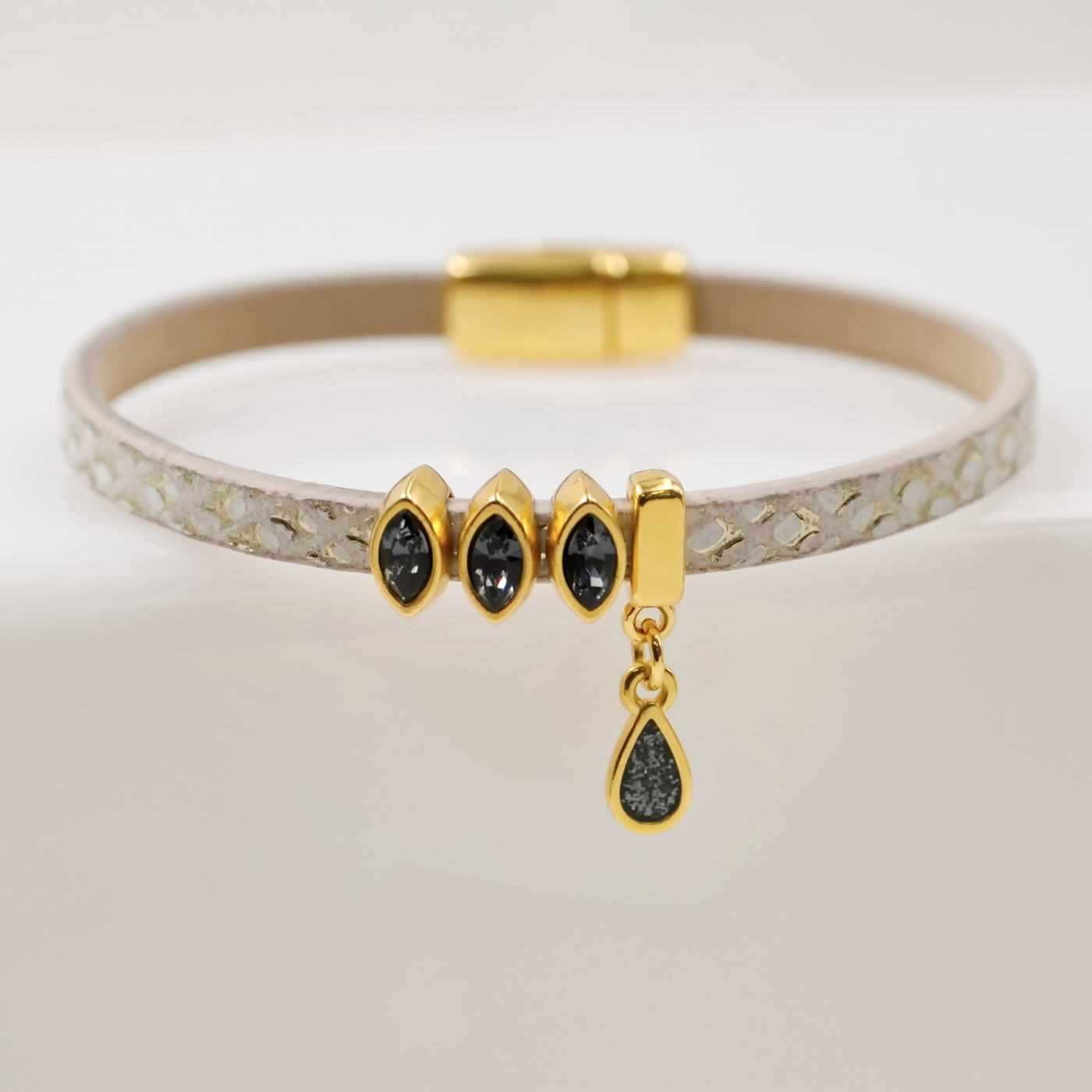 Leather Bracelet with Crystals — Bracelets from Toolittle — additional view 3