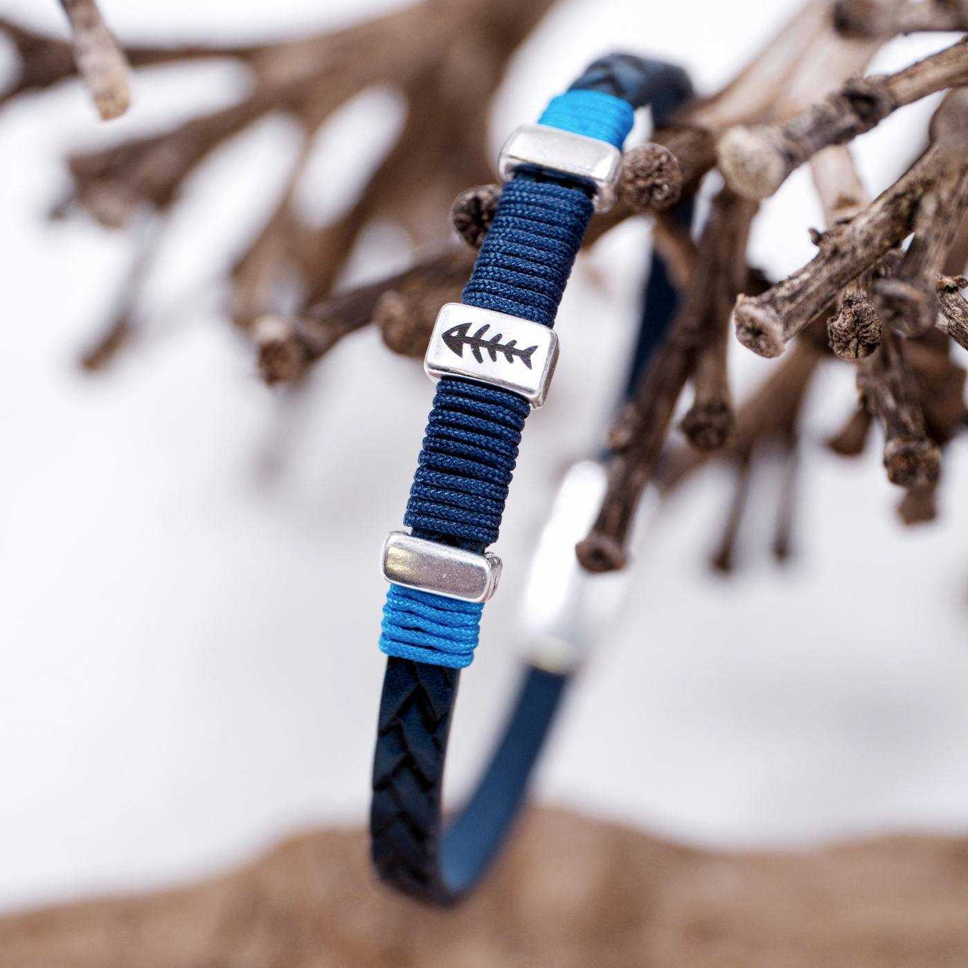 Fishbone PU Leather Men's Bracelet — Bracelets from Toolittle — additional view 3