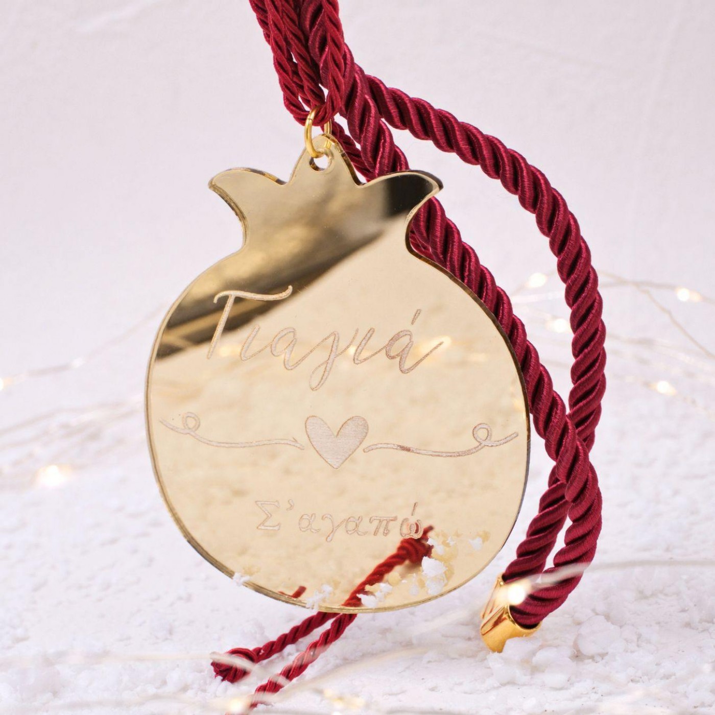 Personalized Hanging Lucky Pomegranate Charm: I Love You Grandma! — Pendants & charms from Toolittle — additional view 3