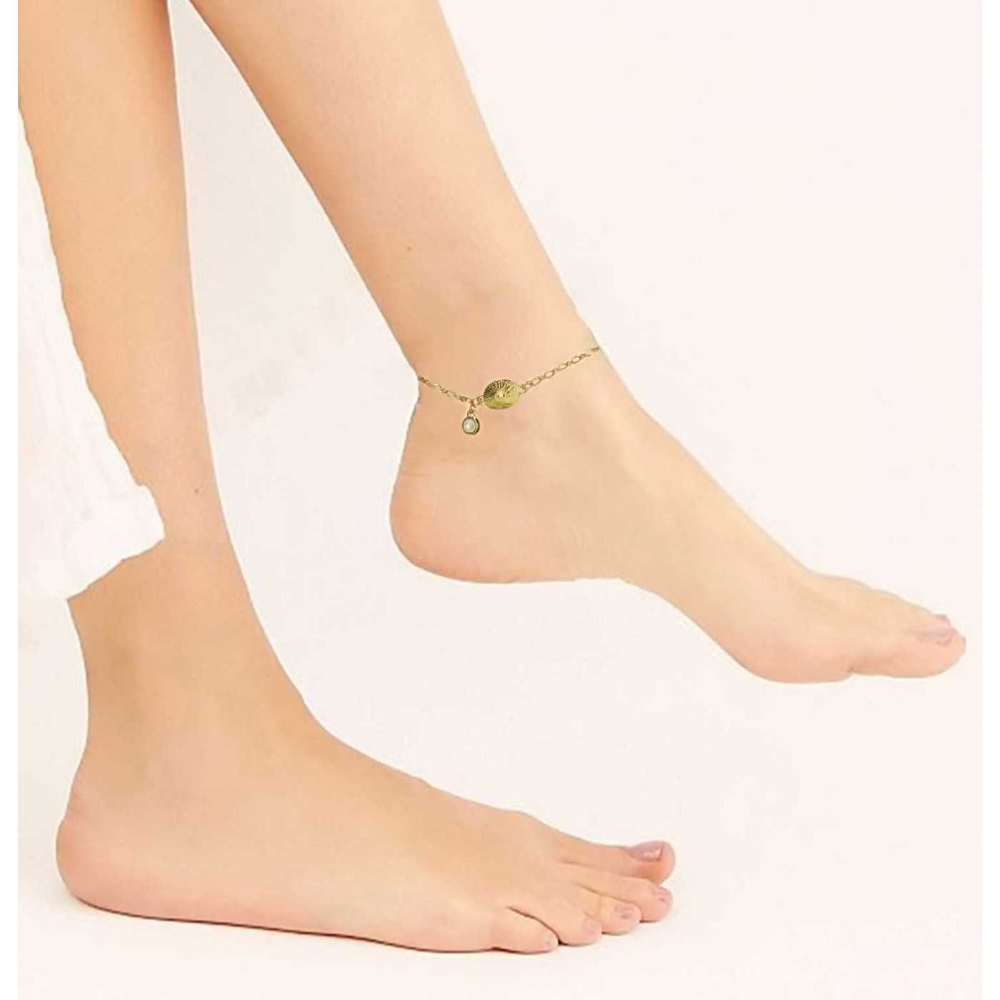 Gold Shell Anklet — Anklets from Toolittle — additional view 2