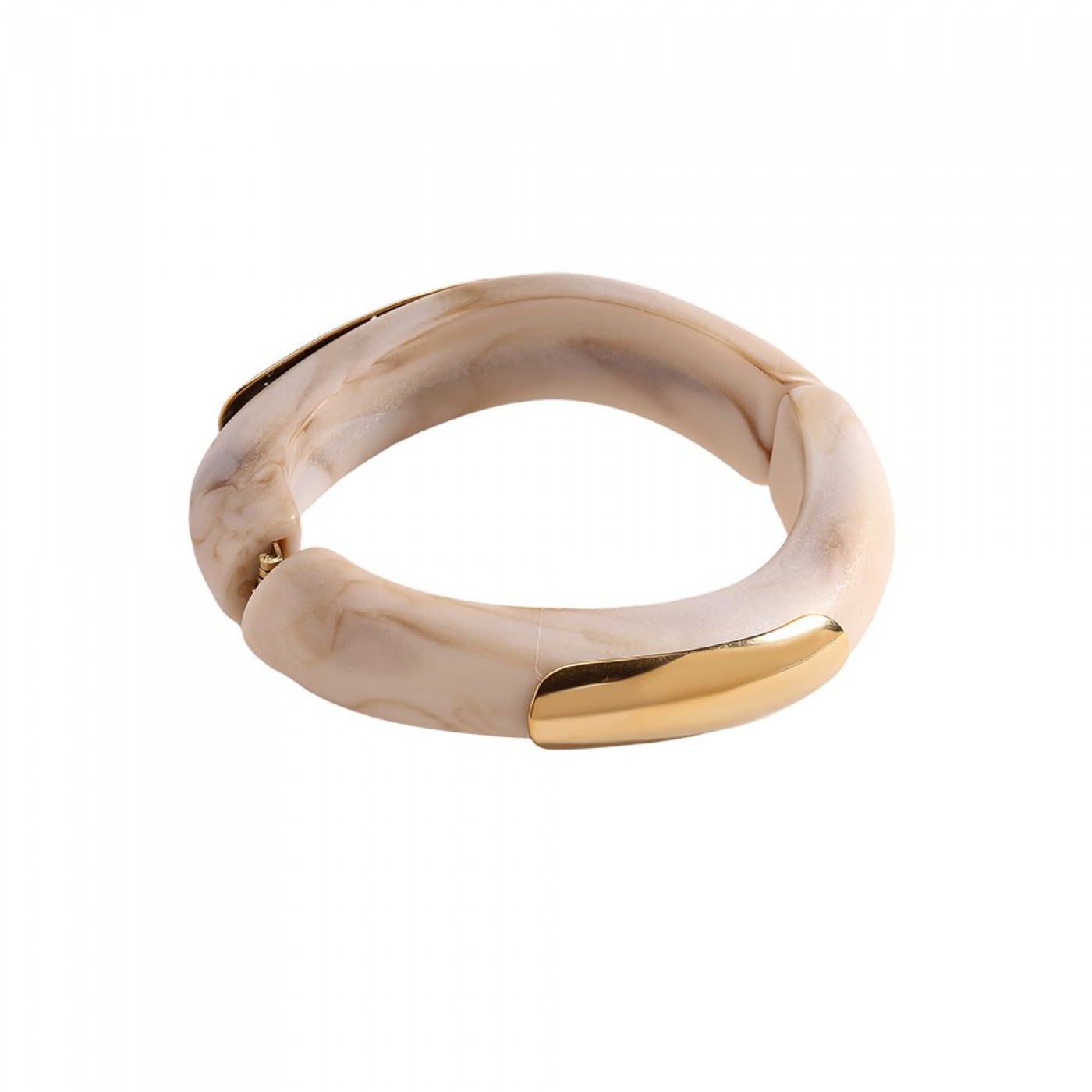 Resin Bangle Bracelet with Gold-plated Details — Bracelets from Toolittle — additional view 3