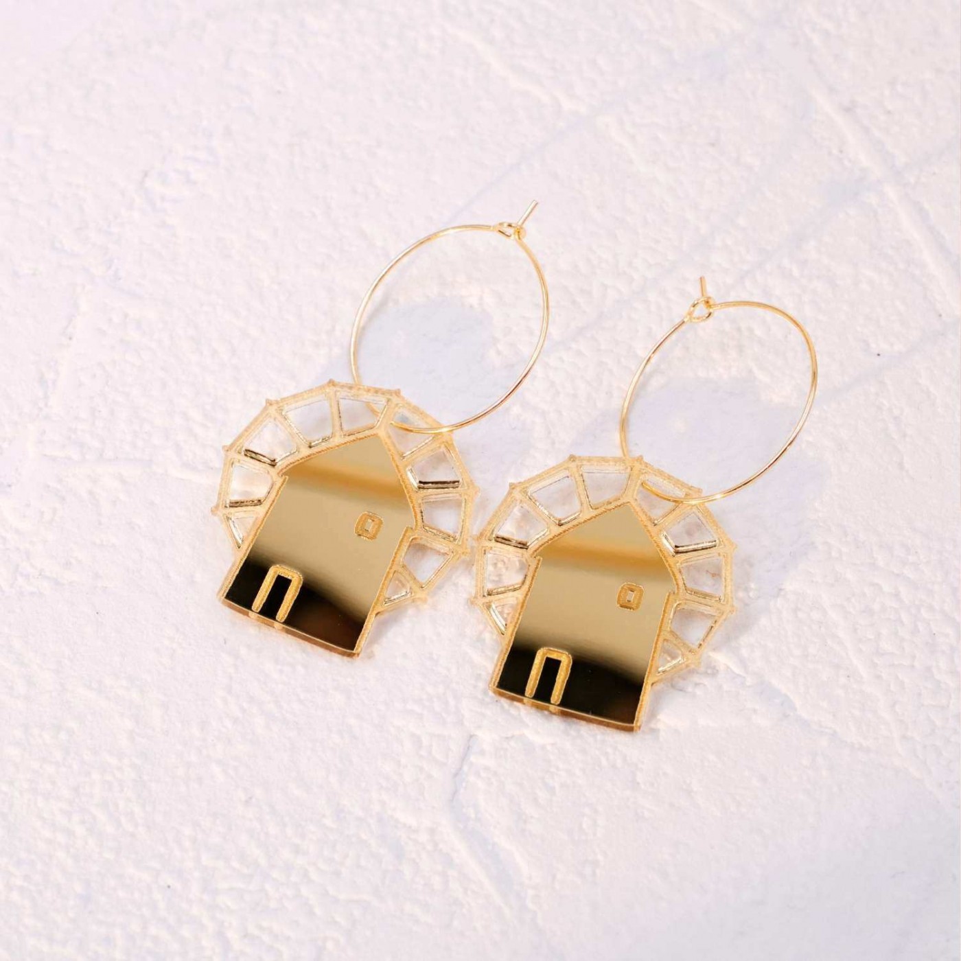 Plexiglass Windmill Hoop Earrings — Earrings from Toolittle — additional view 3