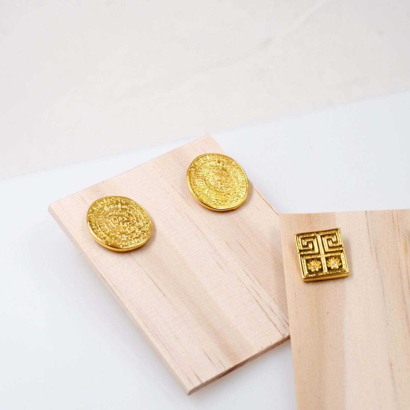 Phestos Disc stud-earrings — Earrings from Toolittle — additional view 2