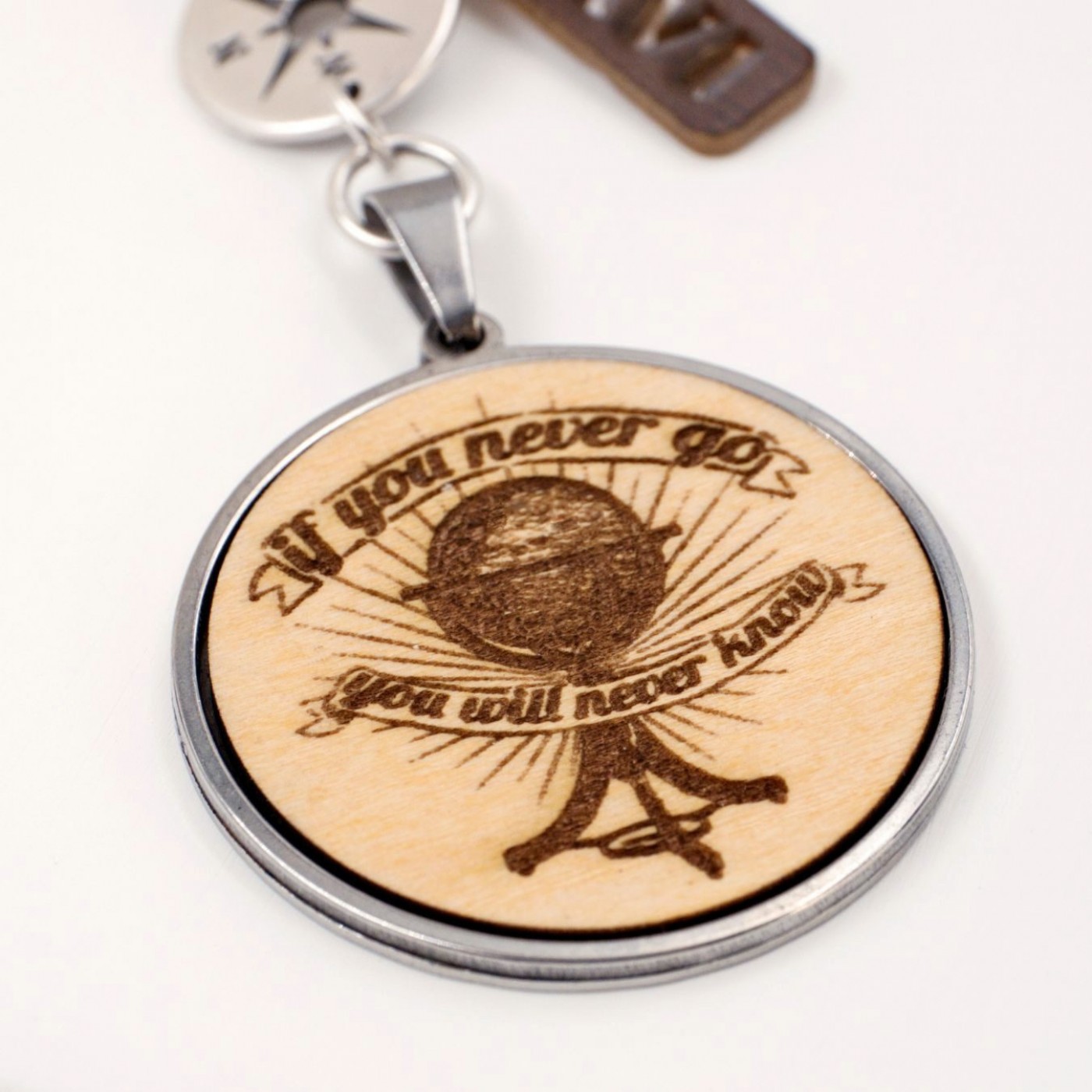 Men’s Lucky Keychain XXVI - "Never Go Never Know" — Pendants & charms from Toolittle — additional view 3