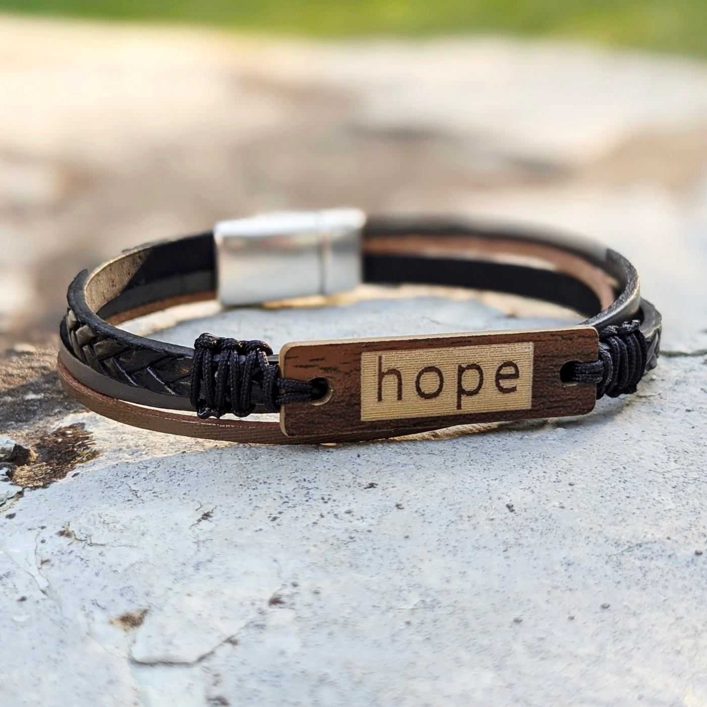 Hope Leather Men's Bracelet — Bracelets from Toolittle — additional view 2