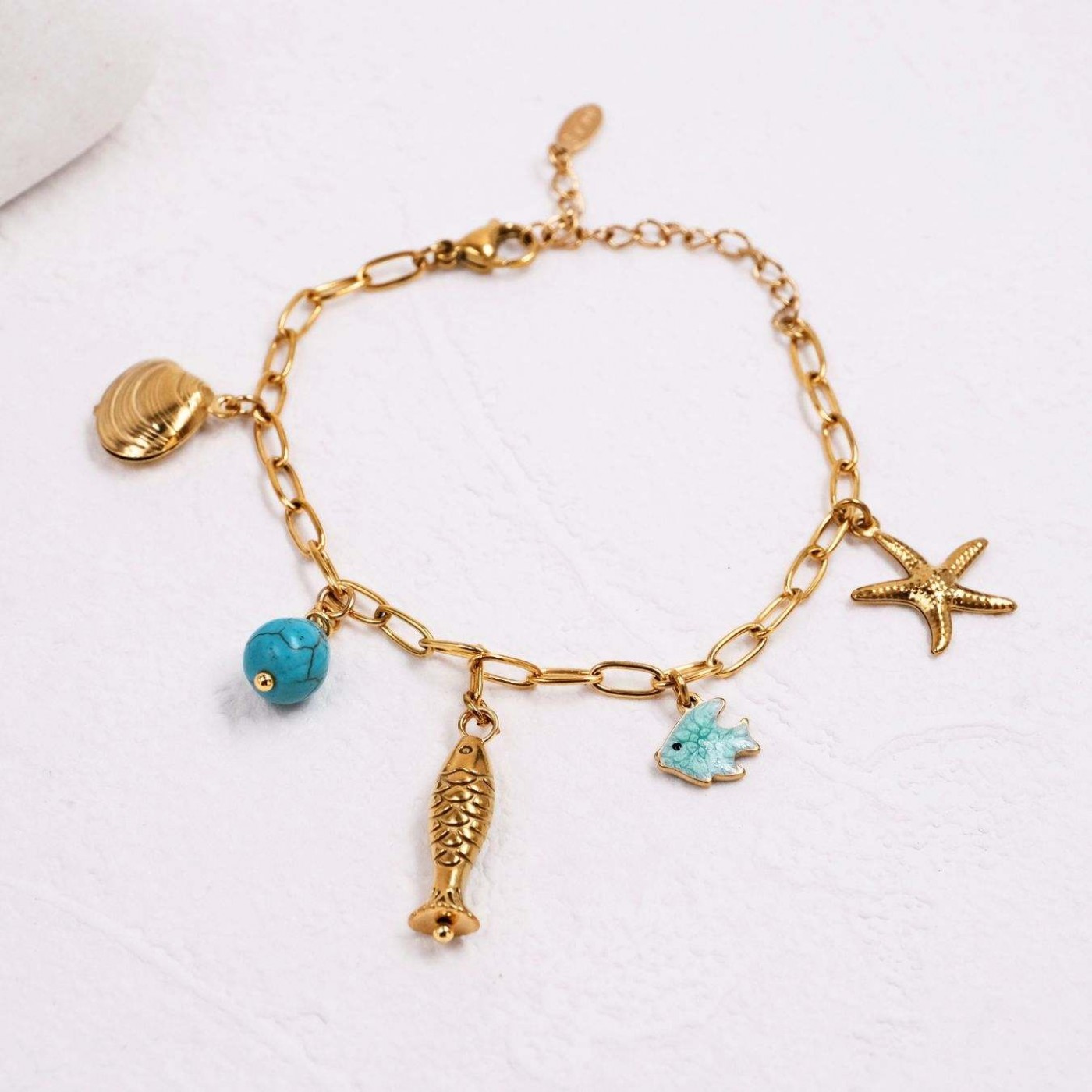 Stainless Steel Jewelry: Metal Fish & Fresh Water Pearl Bracelet — Bracelets from Toolittle — additional view 6
