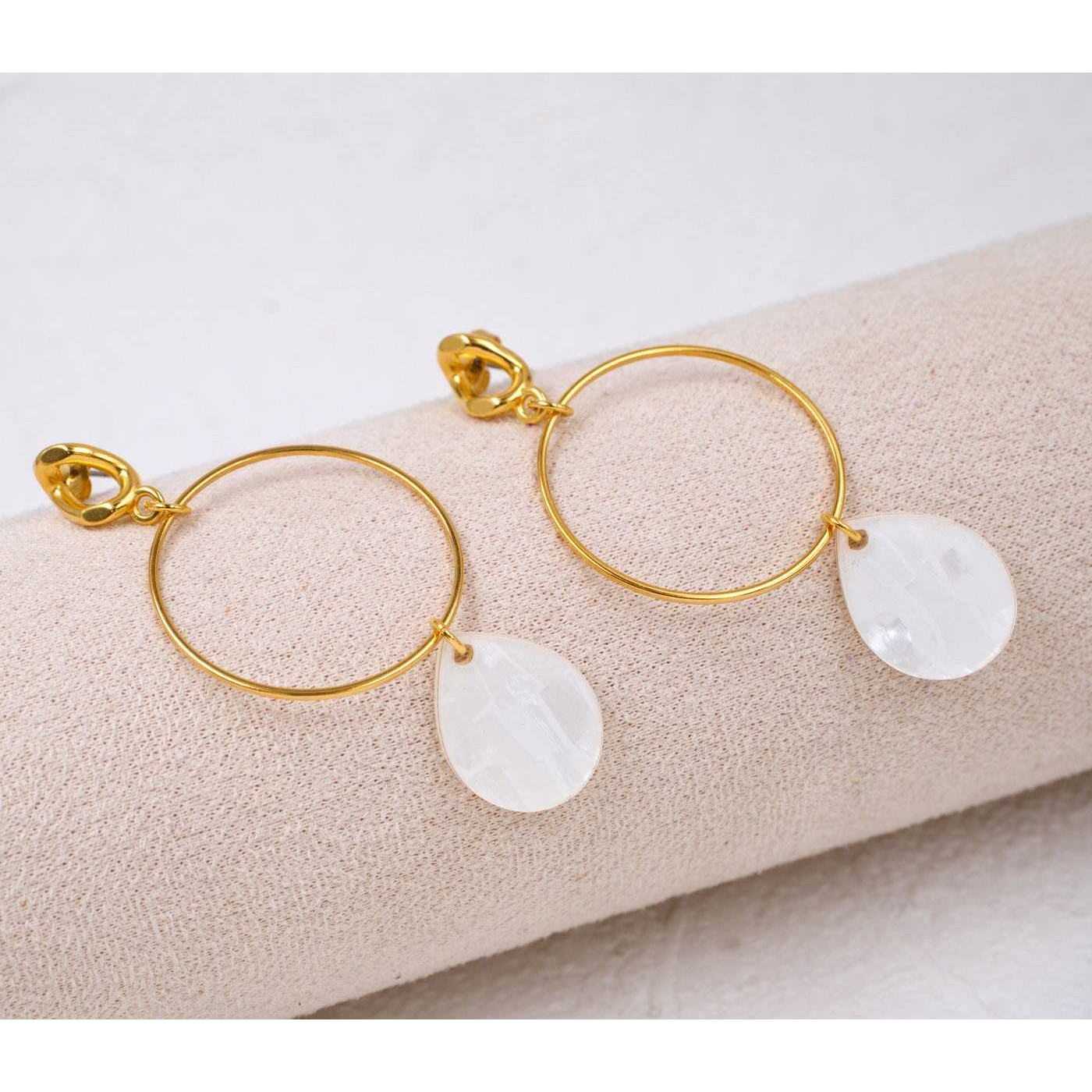 Hoop earrings with plexiglass drop — Earrings from Toolittle — additional view 4