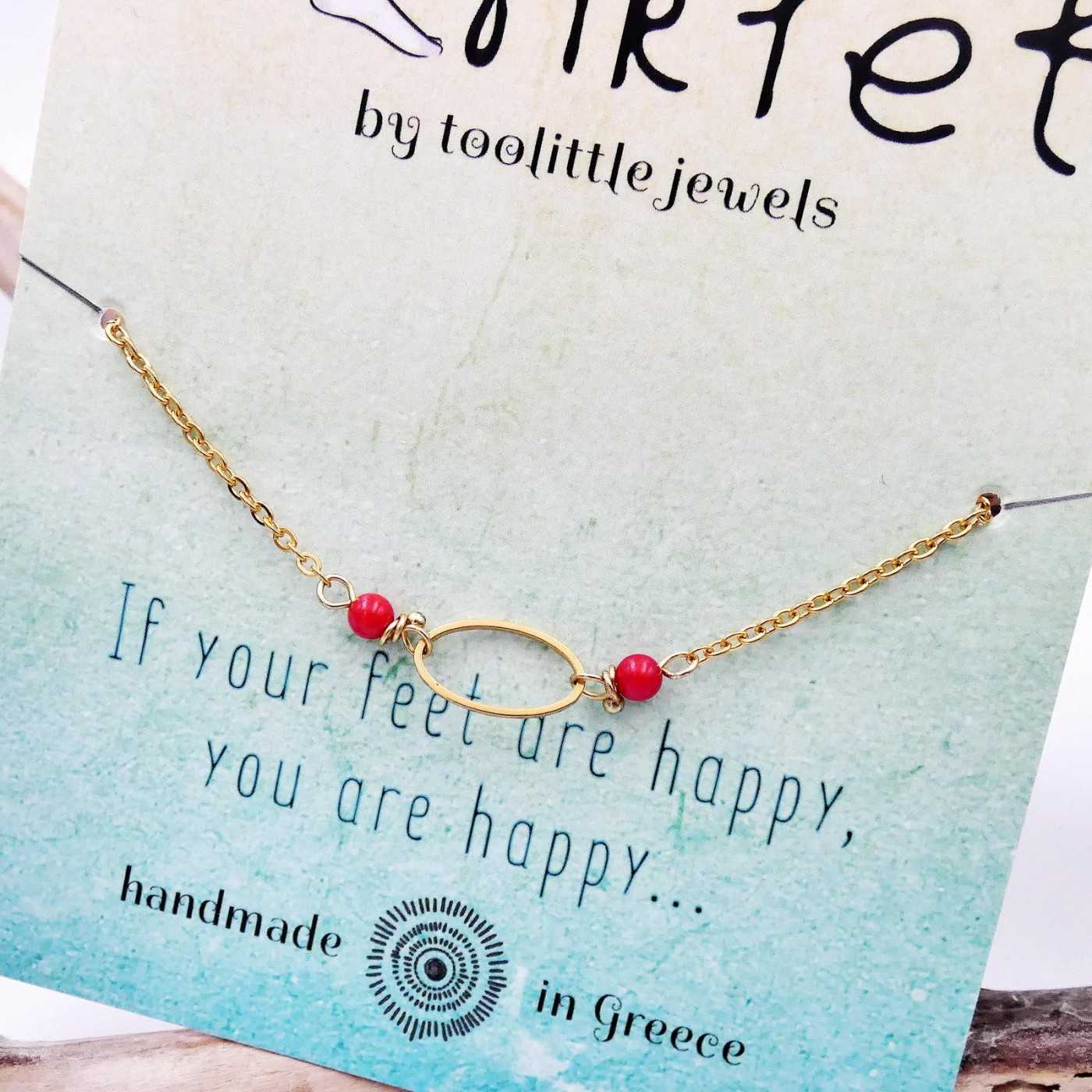 Golden Staybright stainless steel Anklet — Anklets from Toolittle — additional view 4
