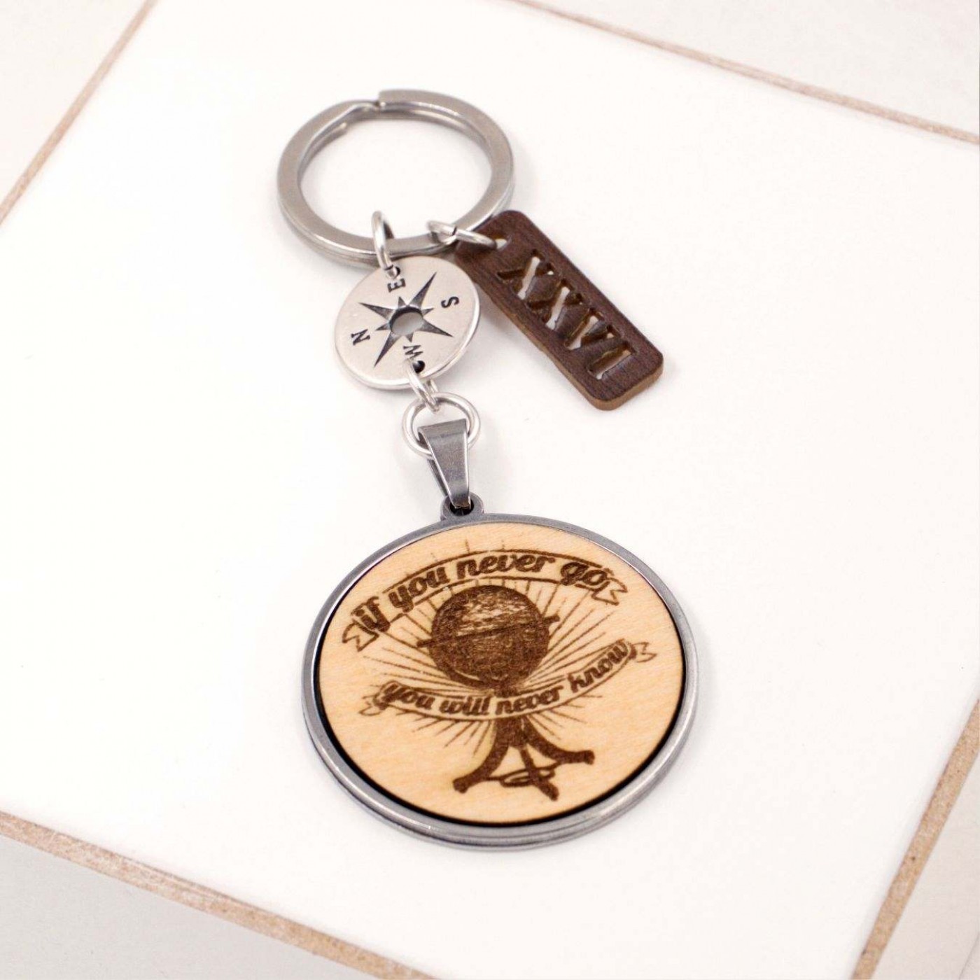 Men’s Lucky Keychain XXVI - "Never Go Never Know" — Pendants & charms from Toolittle — additional view 7