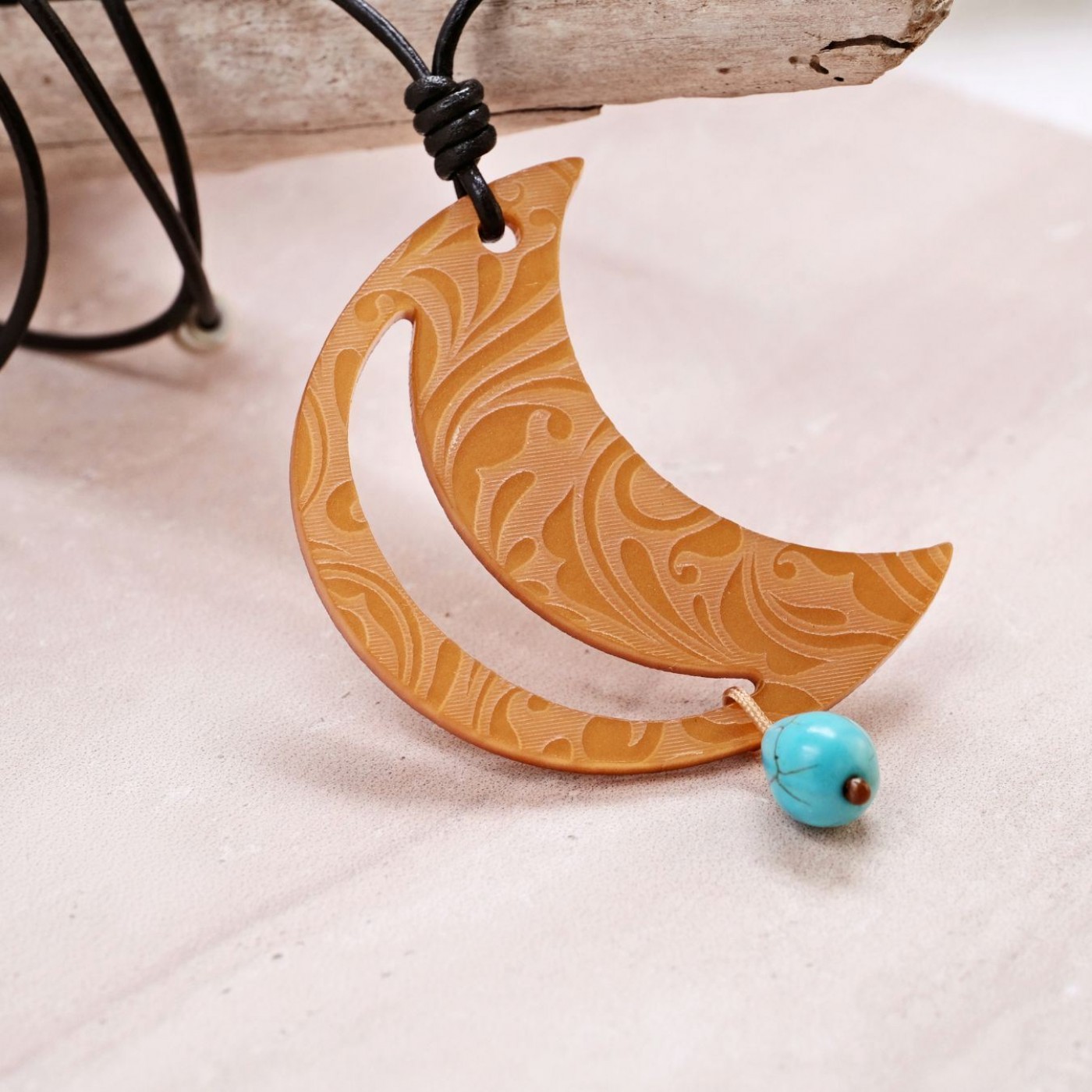 Nature Necklace | Half Moon Pendant — Necklaces from Toolittle — additional view 4