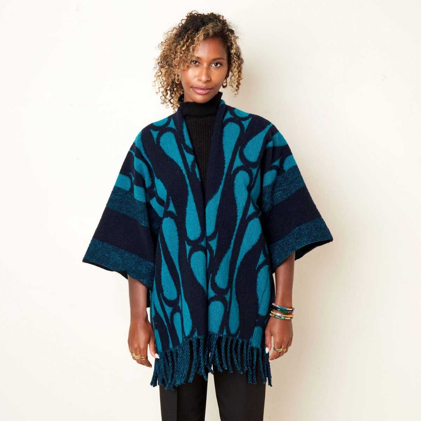 Knitted poncho with sleeves — Jackets & coats from Toolittle — additional view 4