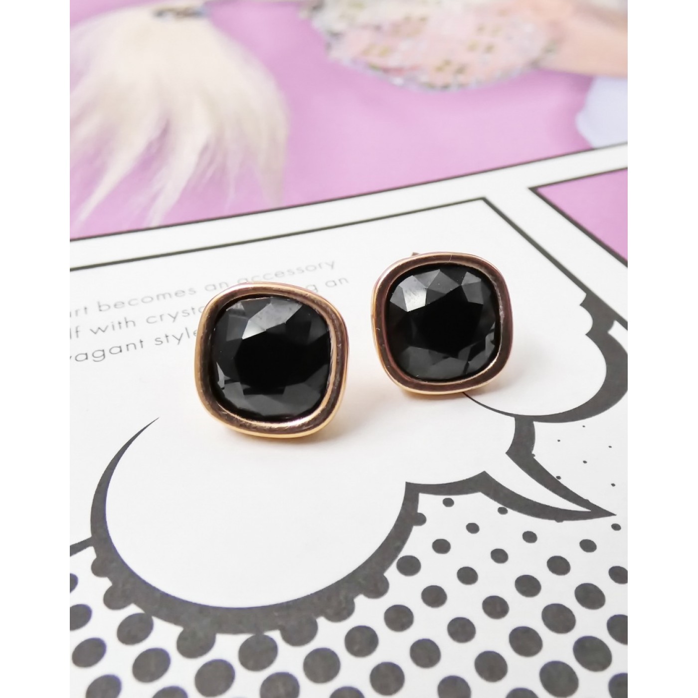 Earrings with Austrian crystals