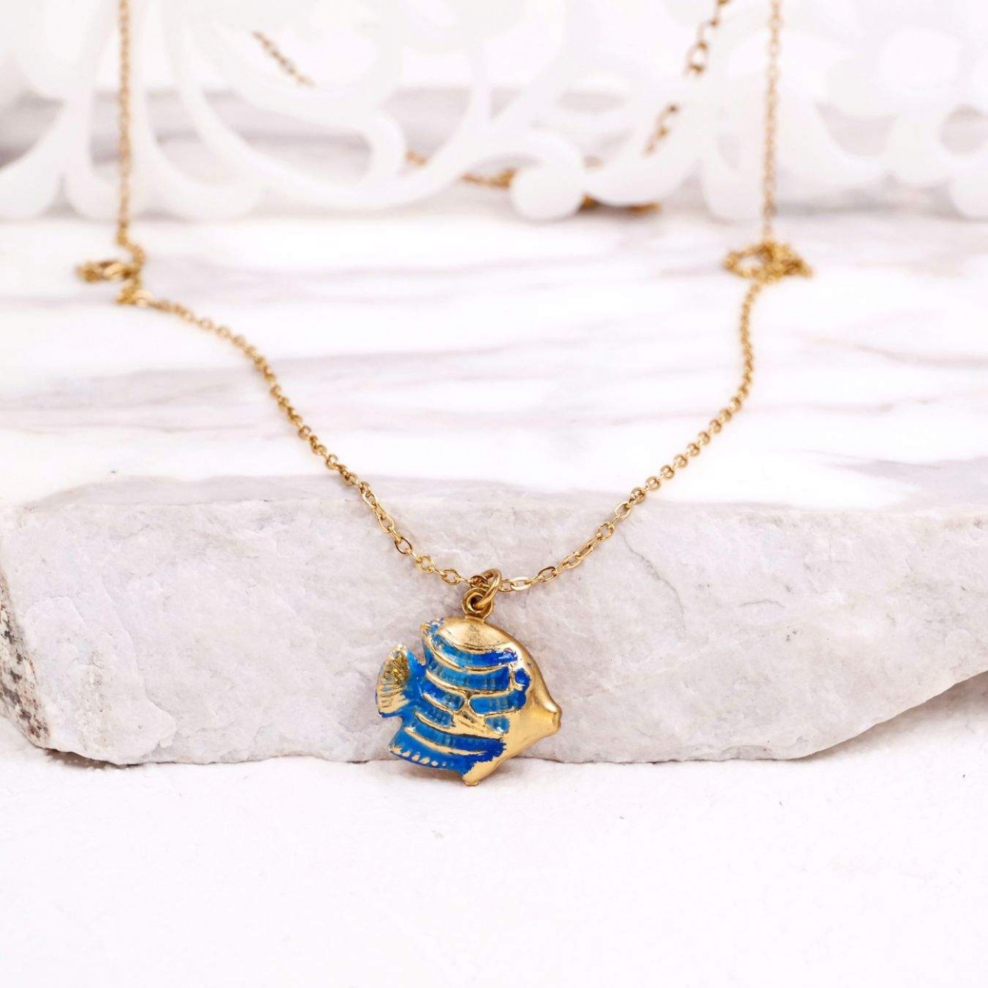 Stainless Steel Jewelry: Tropical Fish Necklace — Necklaces from Toolittle — additional view 2