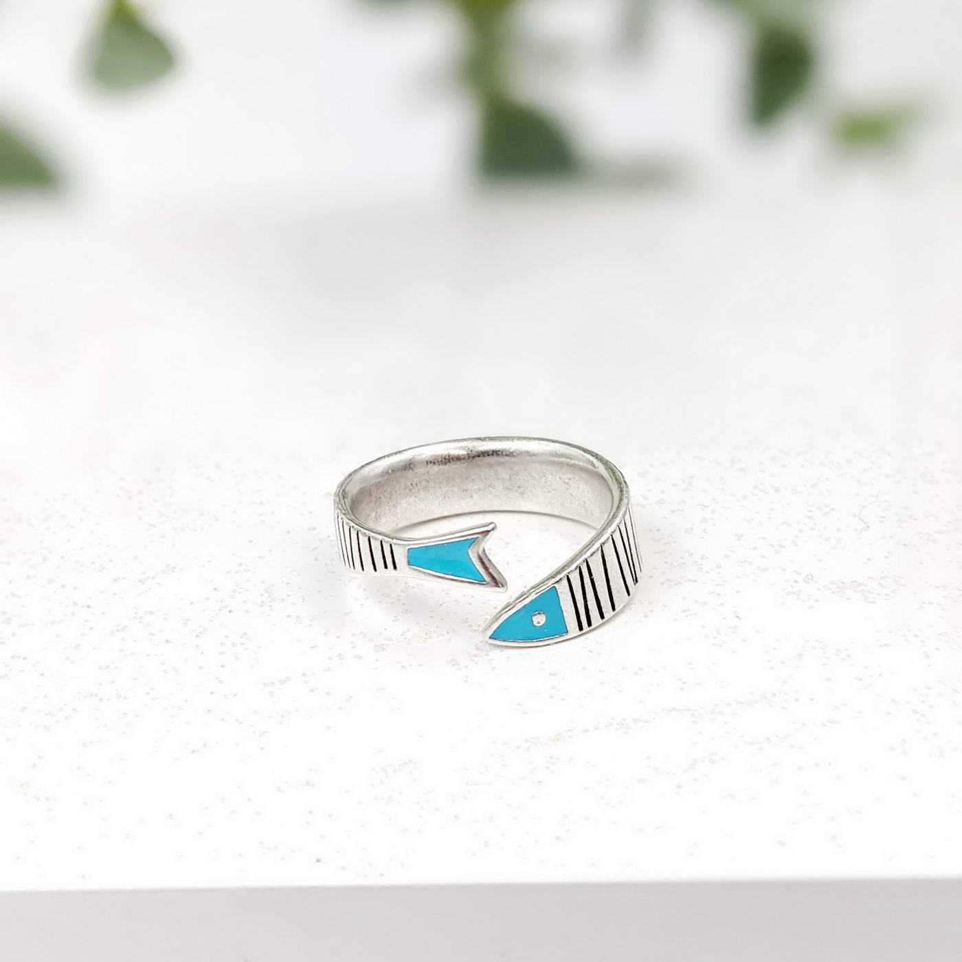 Silver-plated ring with enamel — Rings from Toolittle — additional view 3