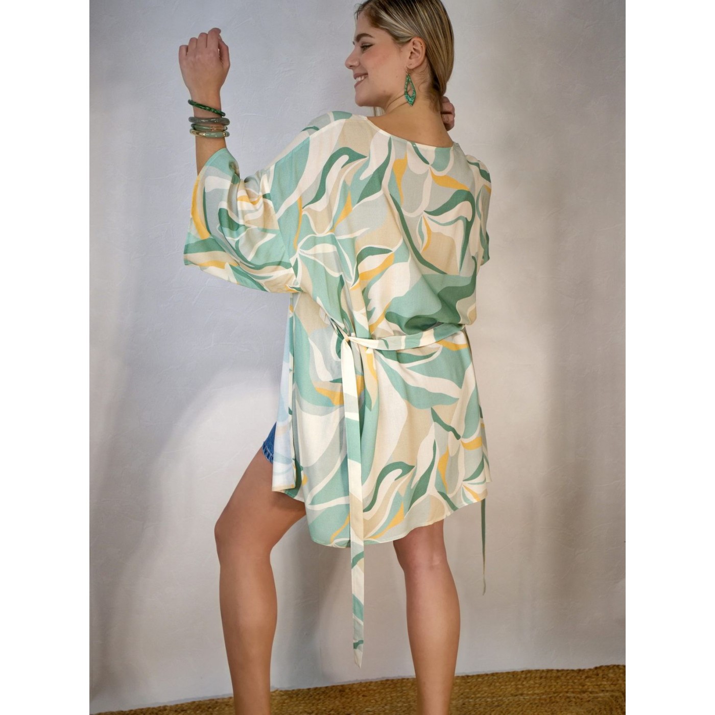 KOKKOSAMMOU Short caftan-kimono Kythera — Dresses from Toolittle — additional view 3