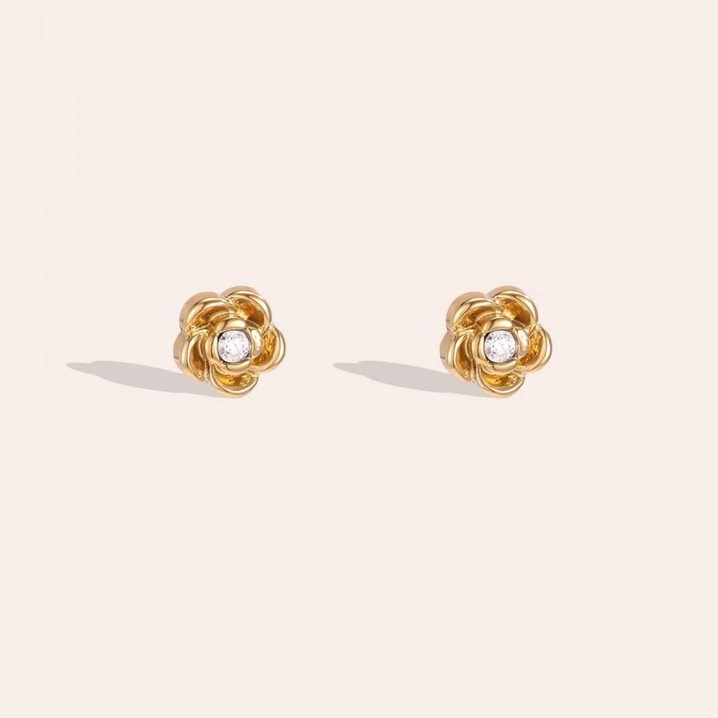 Stainless Steel Jewelry: Mini Flower Earrings — Earrings from Toolittle — additional view 2