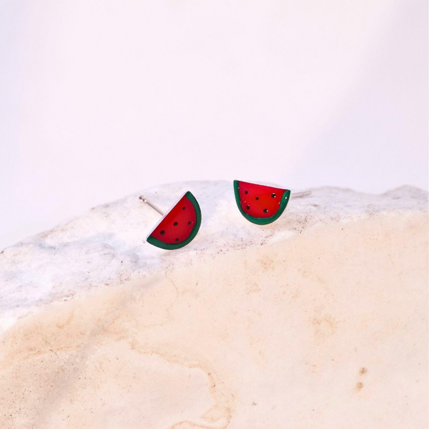 Watermelon 925° Silver Earrings — Earrings from Toolittle — additional view 2