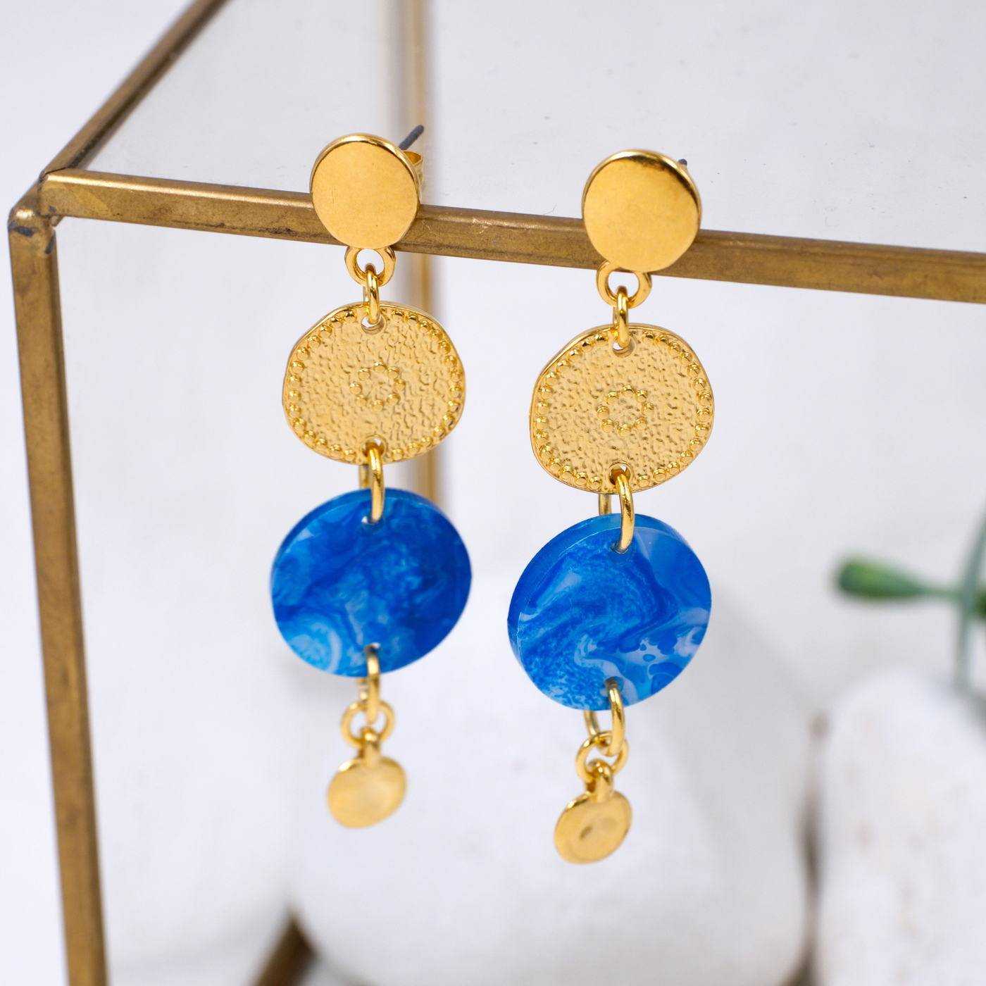 Hoop earrings with plexiglass part — Earrings from Toolittle — additional view 2