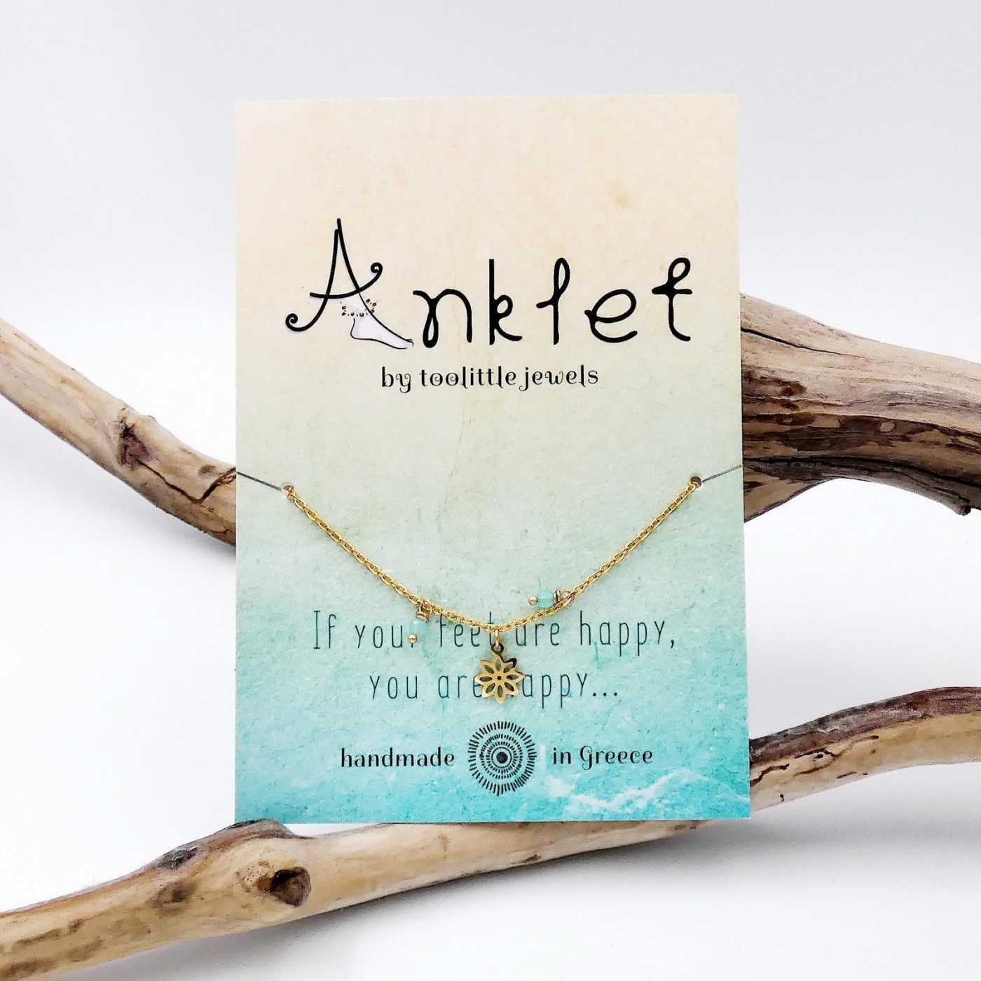 Golden Staybright stainless steel Anklet — Anklets from Toolittle — additional view 3