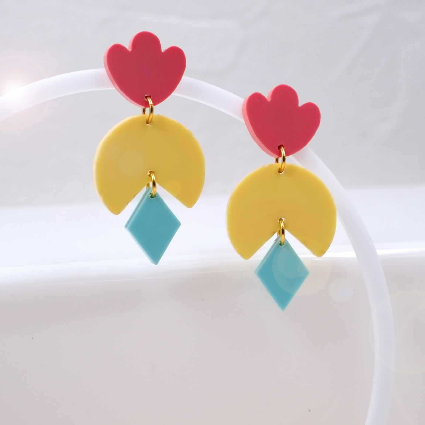 Plexiglass Rainbow Earrings — Earrings from Toolittle — additional view 2