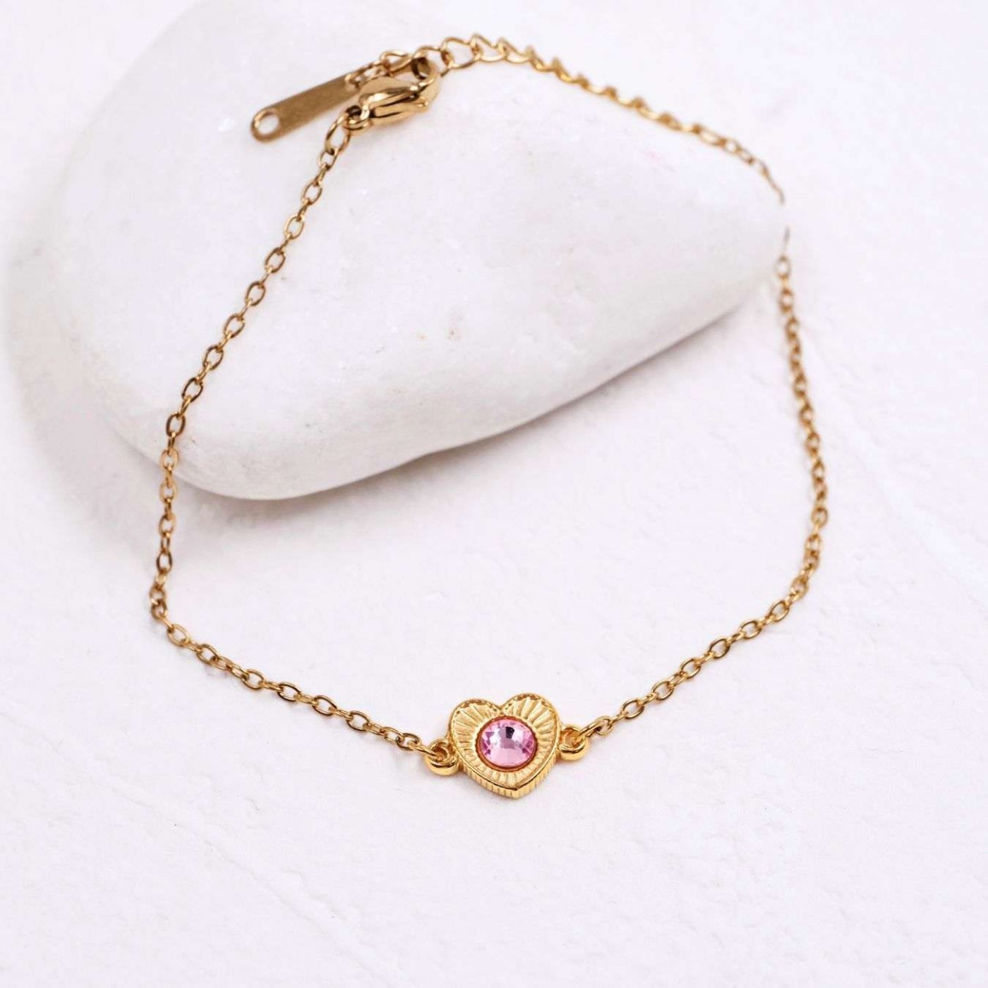 Stainless Steel Jewelry: Heart Chain Bracelet