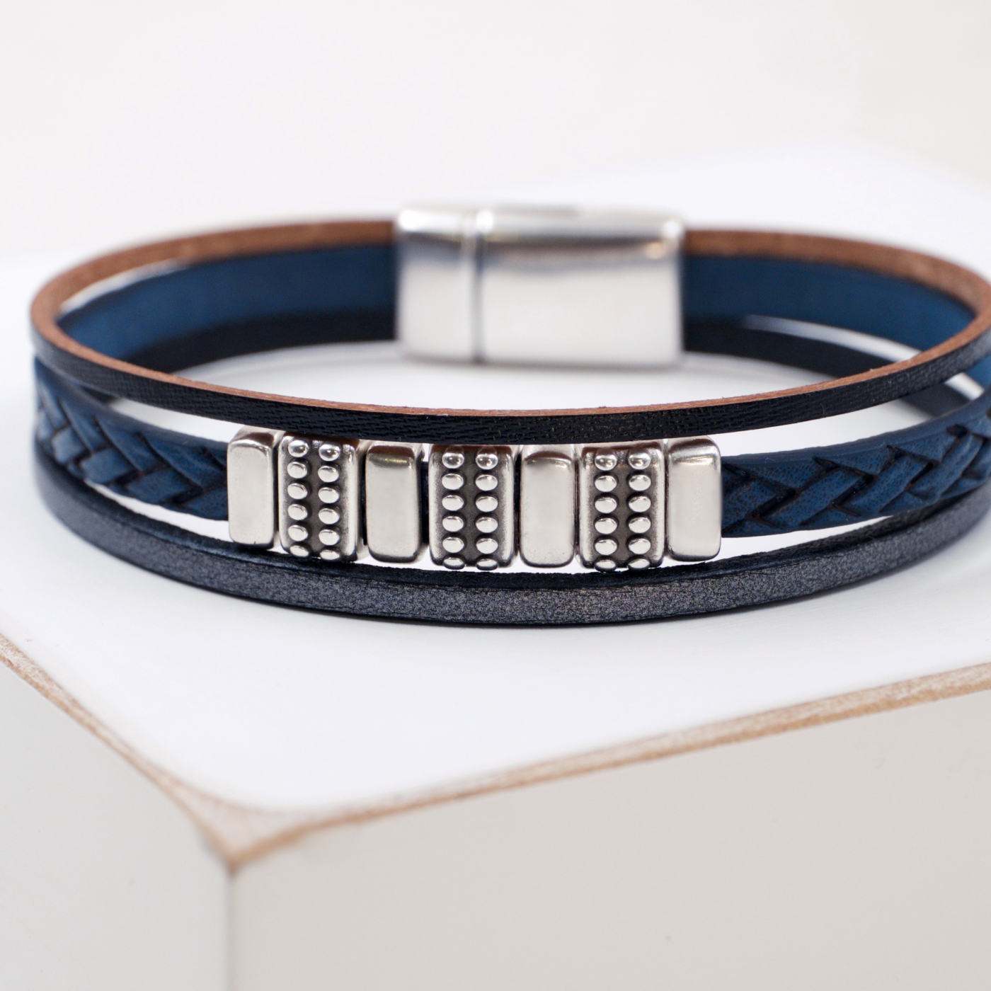 Braided Leather Men's Bracelet — Bracelets from Toolittle — additional view 4