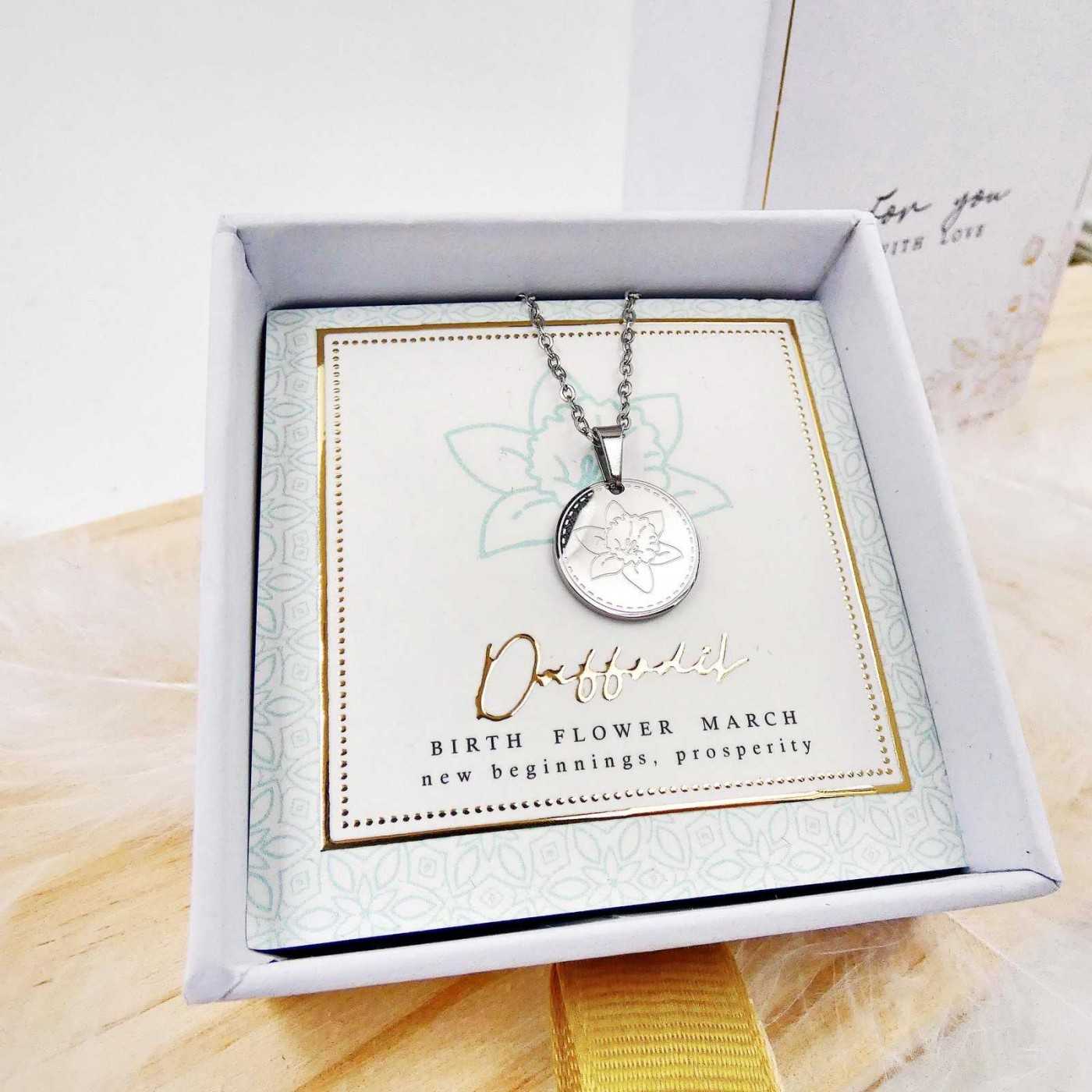 Birth Flower Necklace- Daffodil for March — Necklaces from Toolittle — additional view 5