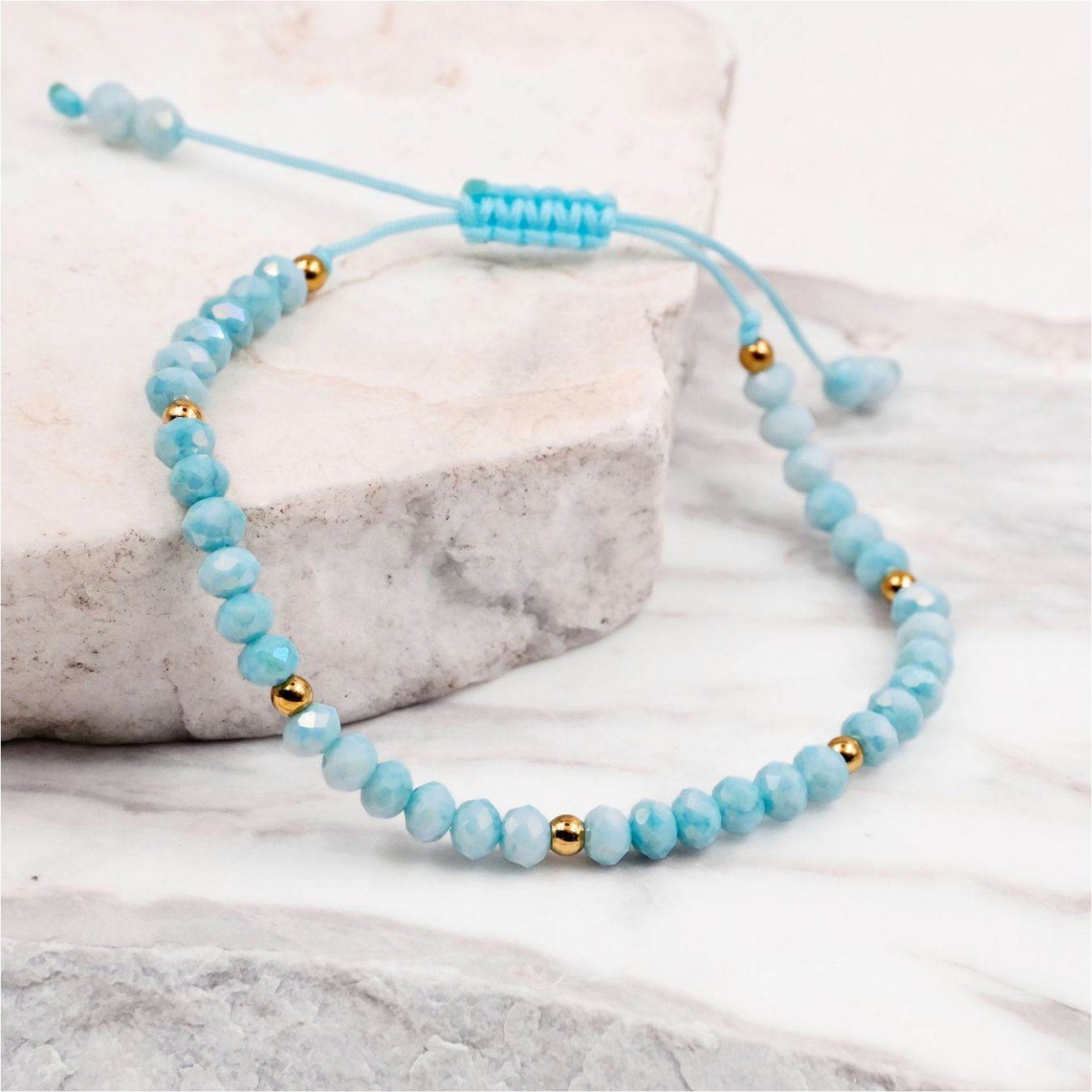 Macramé Bracelet with Crystals & Semiprecious Stones | Ciel — Bracelets from Toolittle — additional view 6