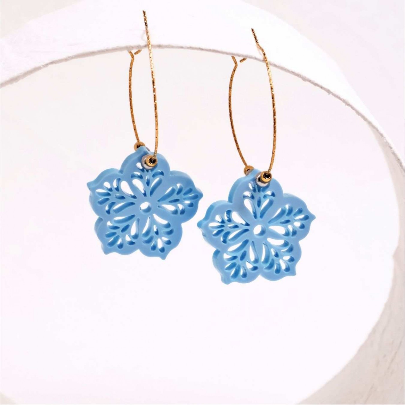 Nature Collection Earrings | Light Blue — Earrings from Toolittle — additional view 3