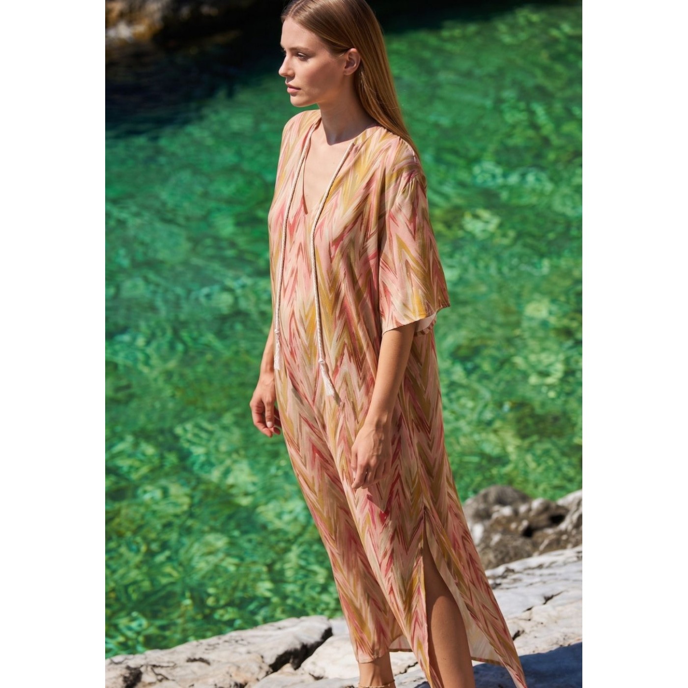 KOKKOSAMMOU Maxi caftan Antiparos