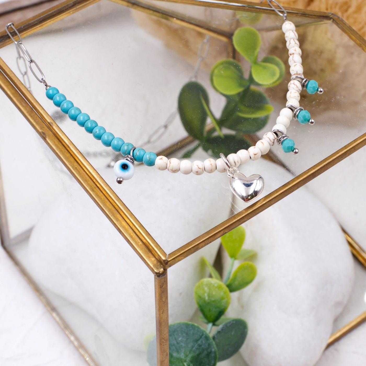 Haolite & Silver Heart necklace — Necklaces from Toolittle — additional view 2