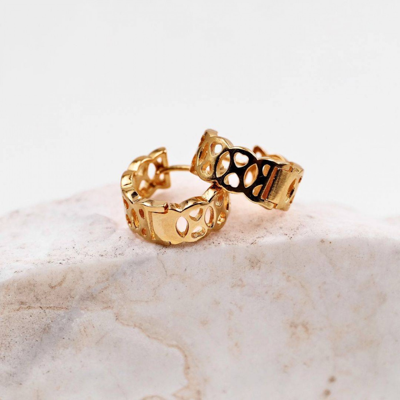 Gold-Plated Hoop Earrings – Elegant Essentials — Earrings from Toolittle — additional view 2