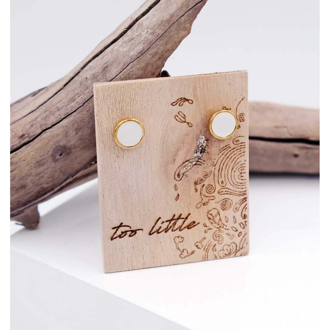 "Midi Dots on Wood" Stud earrings — Earrings from Toolittle — additional view 2