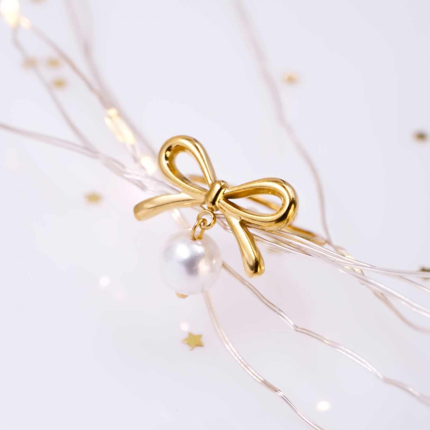 Gold-Plated Ring- Stainless Steel & Pearl — Rings from Toolittle — additional view 5