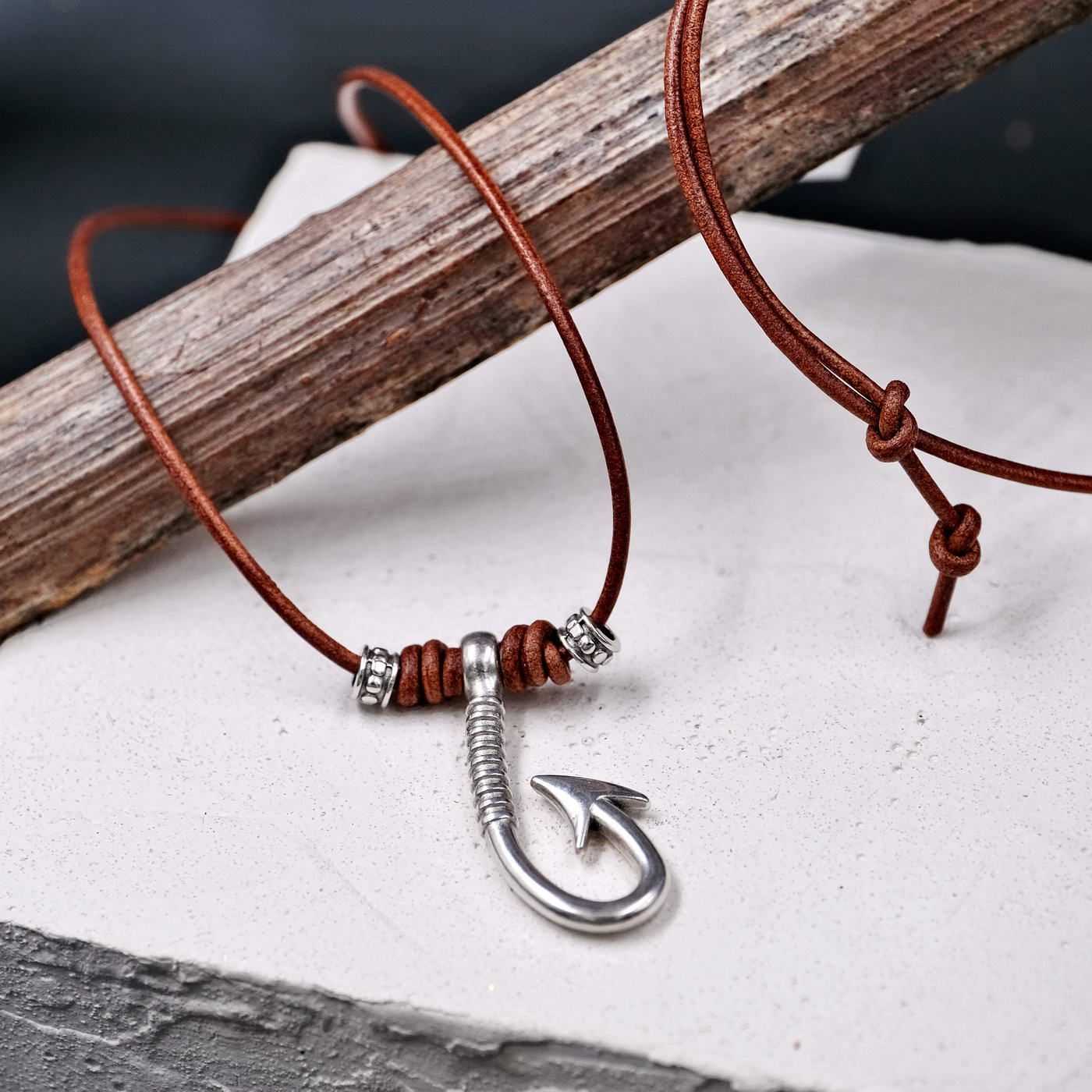 Men's necklace Silver Hook — Necklaces from Toolittle — additional view 2