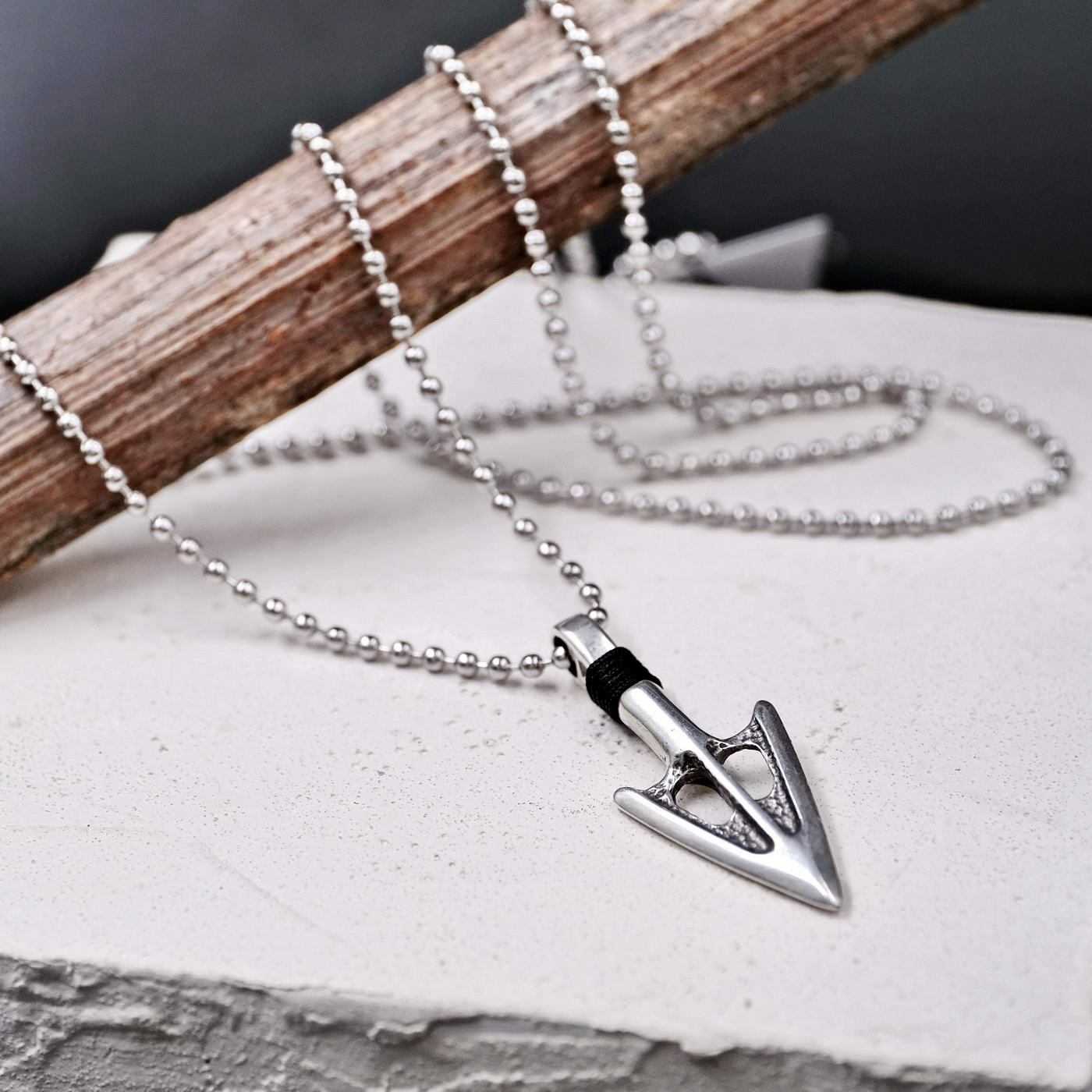 Men's necklace Silver Arrow — Necklaces from Toolittle — additional view 2