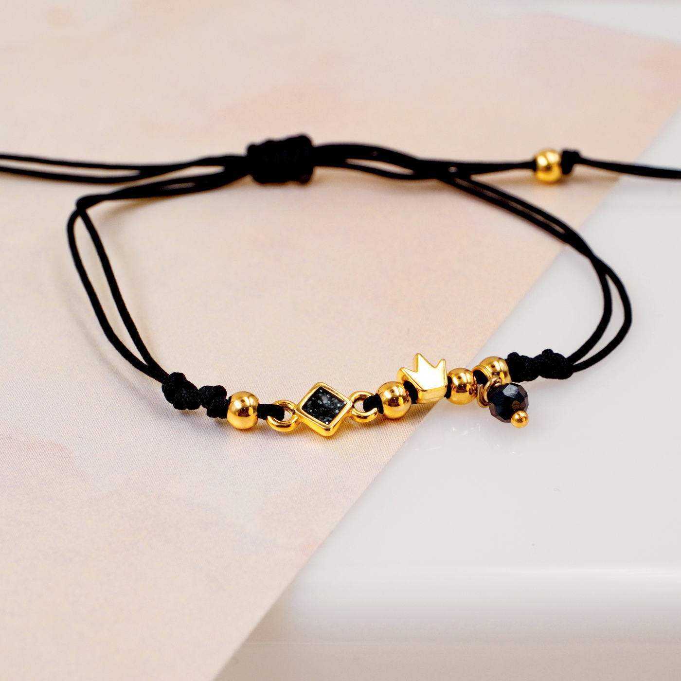 Black Cord Makrame Bracelet — Bracelets from Toolittle — additional view 2