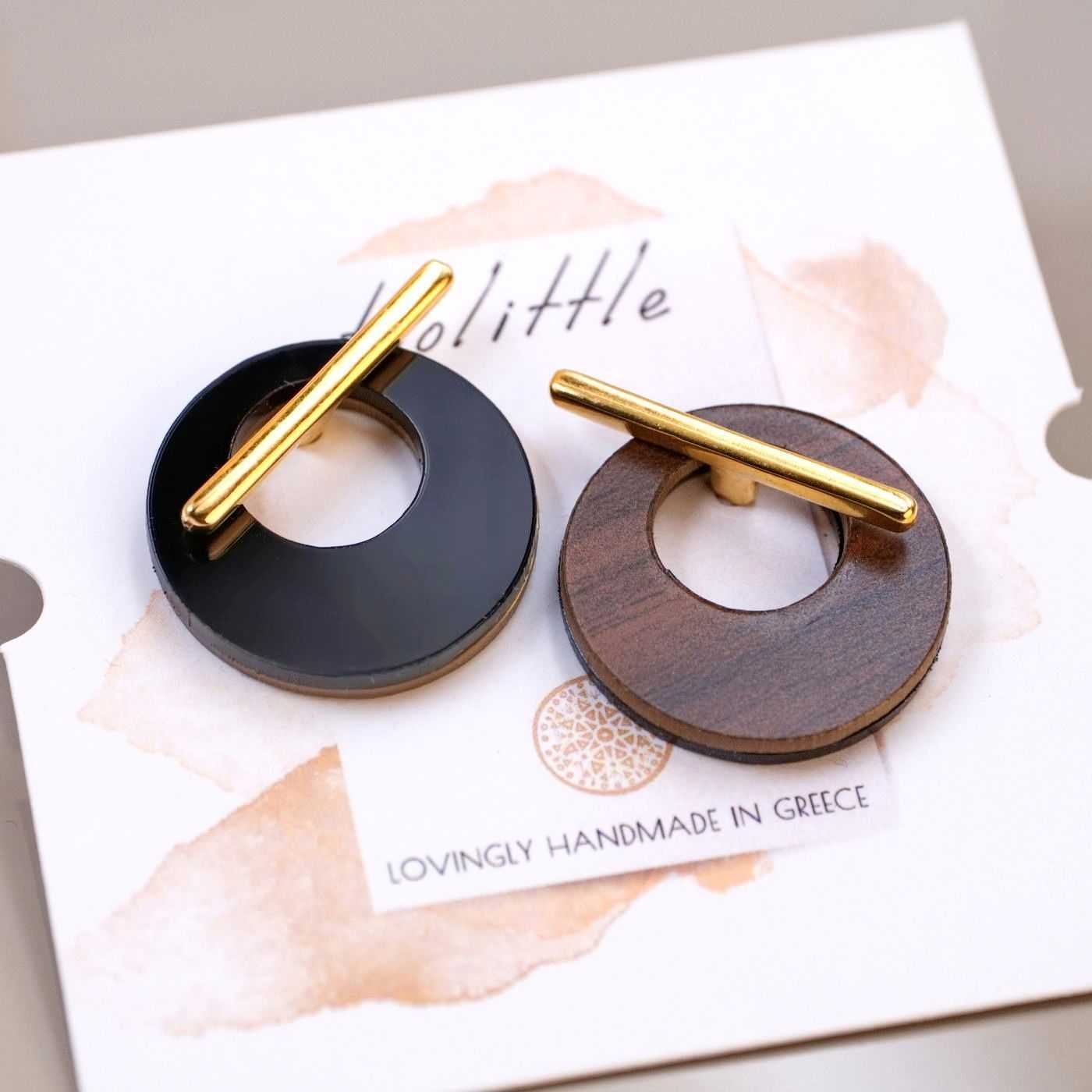 Plexiglass Round Double-side Earrings — Earrings from Toolittle — additional view 2