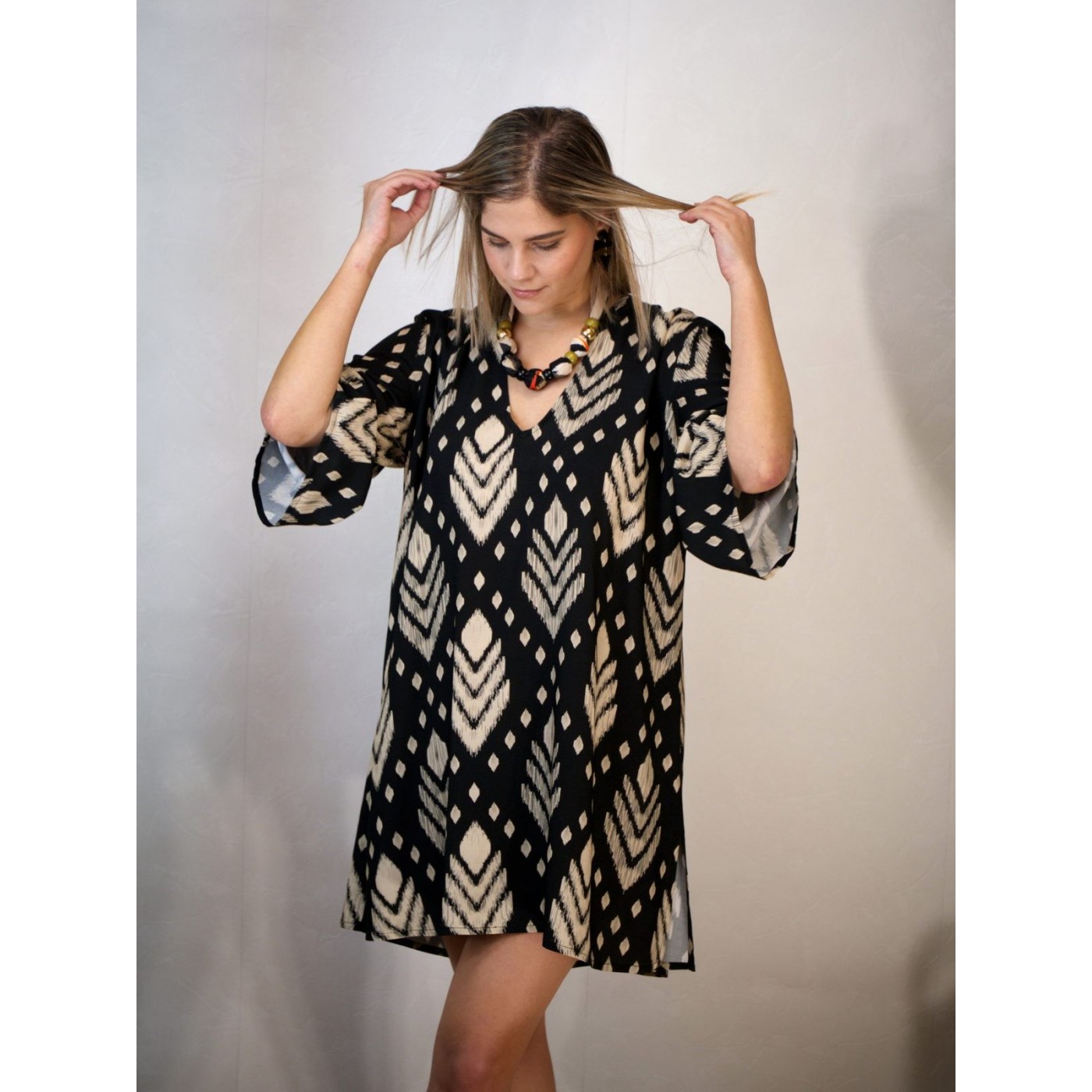 KOKKOSAMMOU Short caftan Samothraki — Dresses from Toolittle — additional view 8