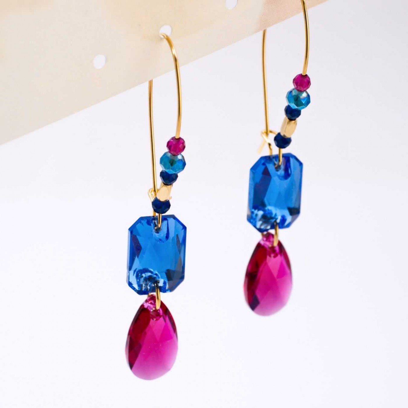 Crystal Collection: Dangle Earrings - Colorful — Earrings from Toolittle — additional view 2