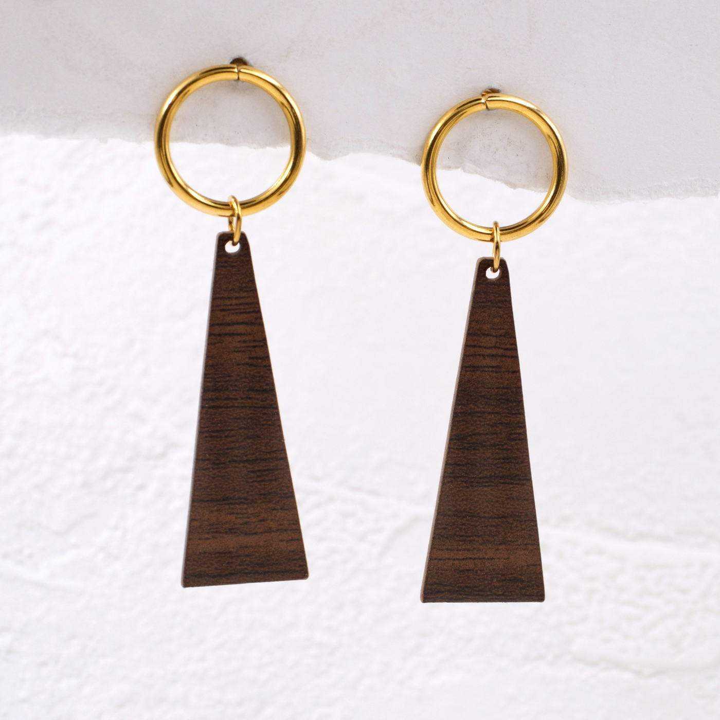 Plexiglass Wood Effect Earrings — Earrings from Toolittle — additional view 2