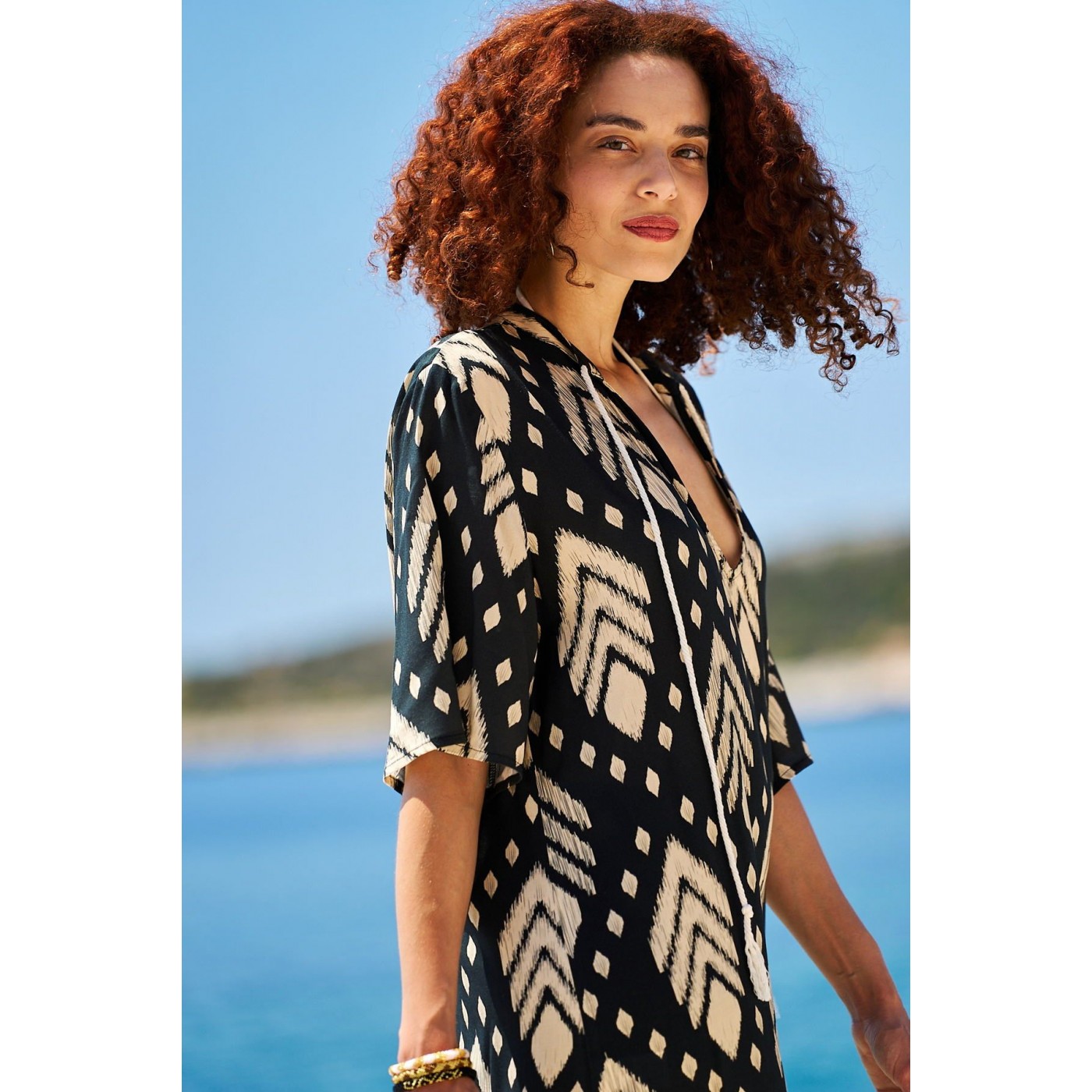 KOKKOSAMMOU Maxi caftan Samothraki — Dresses from Toolittle — additional view 7
