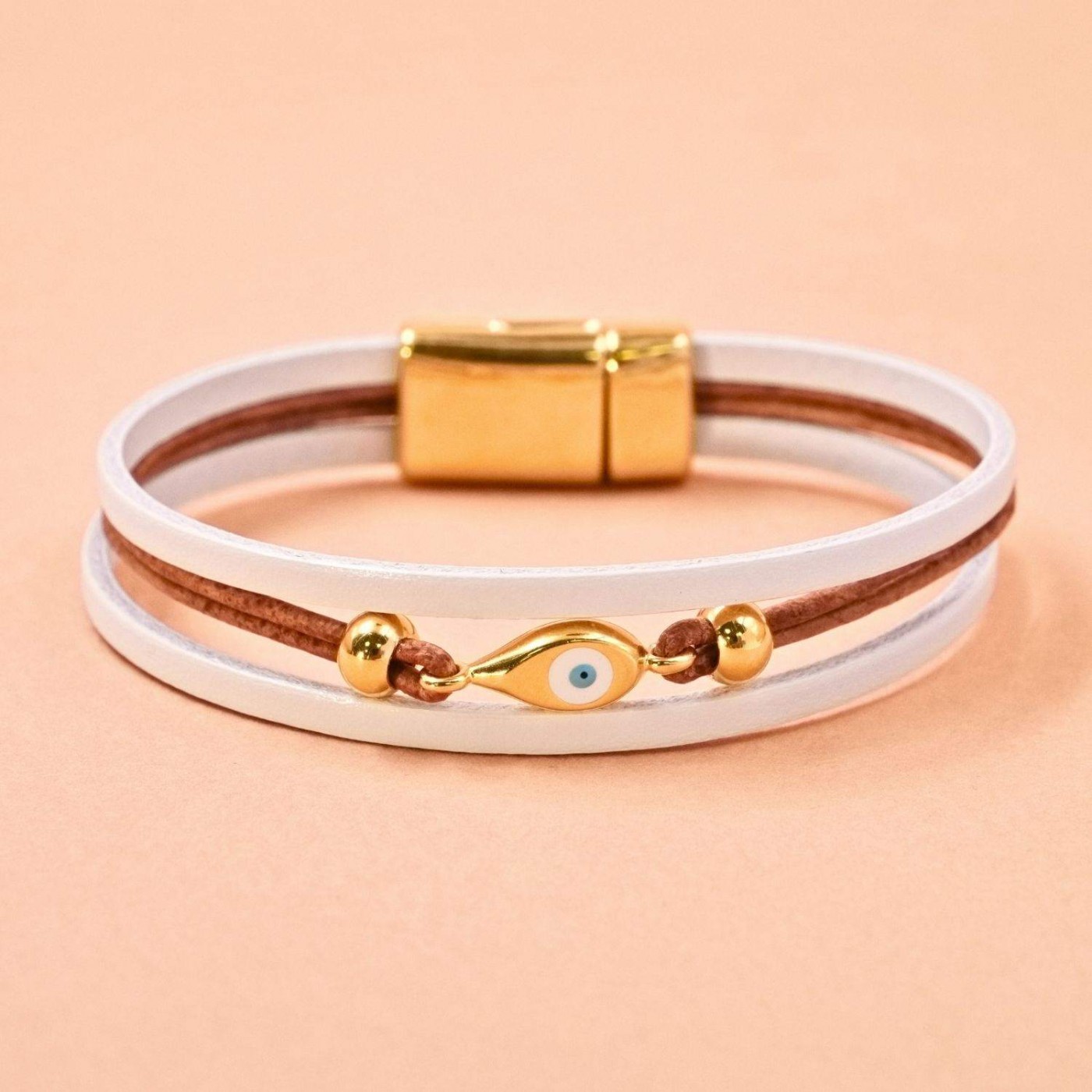 Evil Eye Leather Bracelet — Bracelets from Toolittle — additional view 4