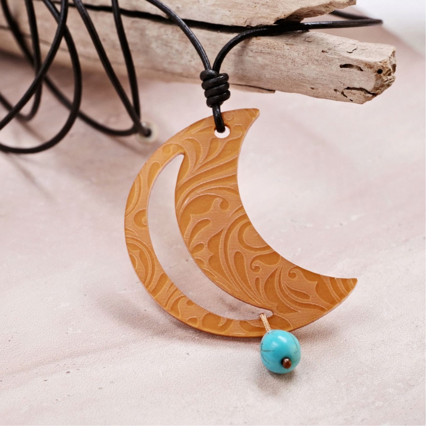 Nature Necklace | Half Moon Pendant — Necklaces from Toolittle — additional view 2