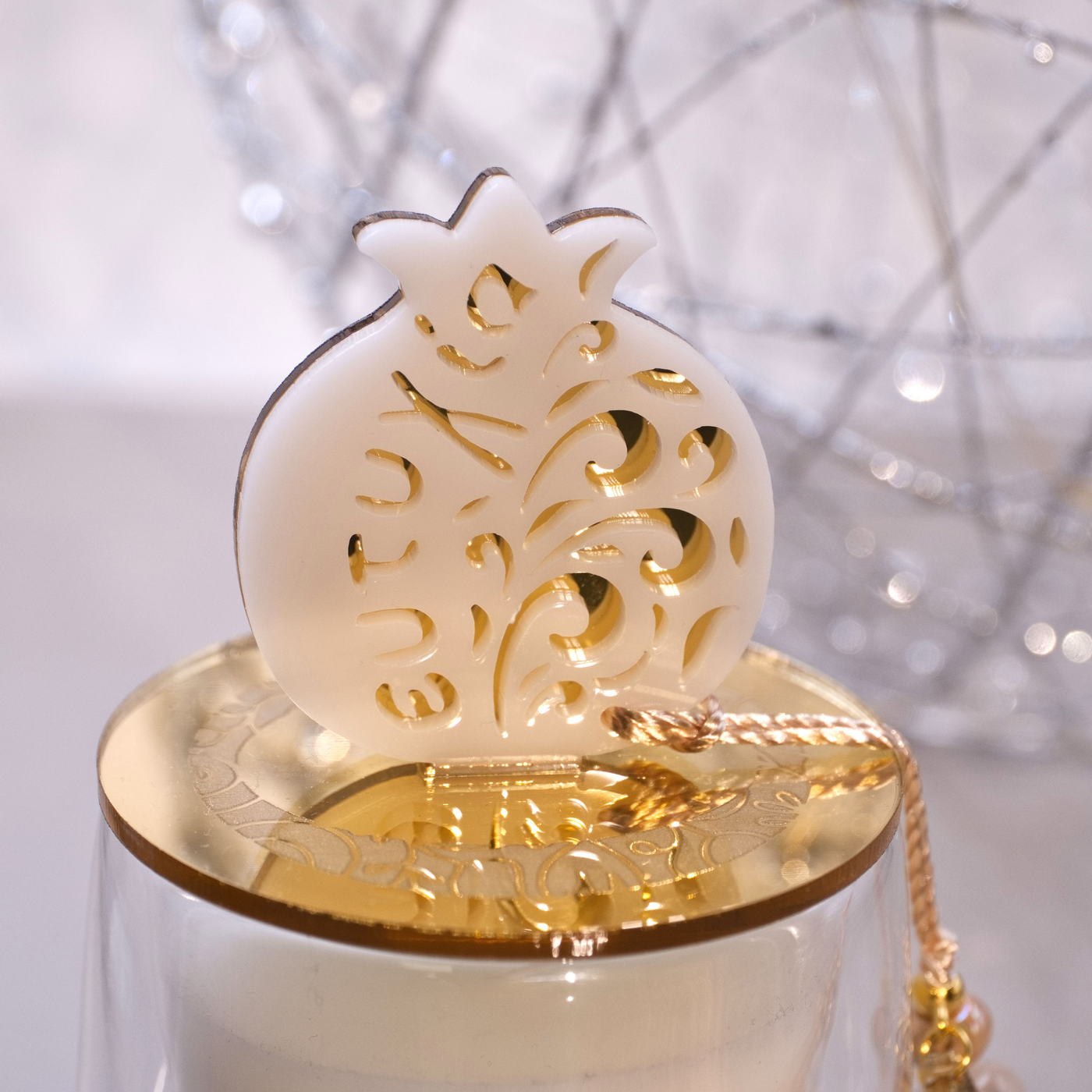 Lucky Pomegranate Scented Glass Candle — Pendants & charms from Toolittle — additional view 4