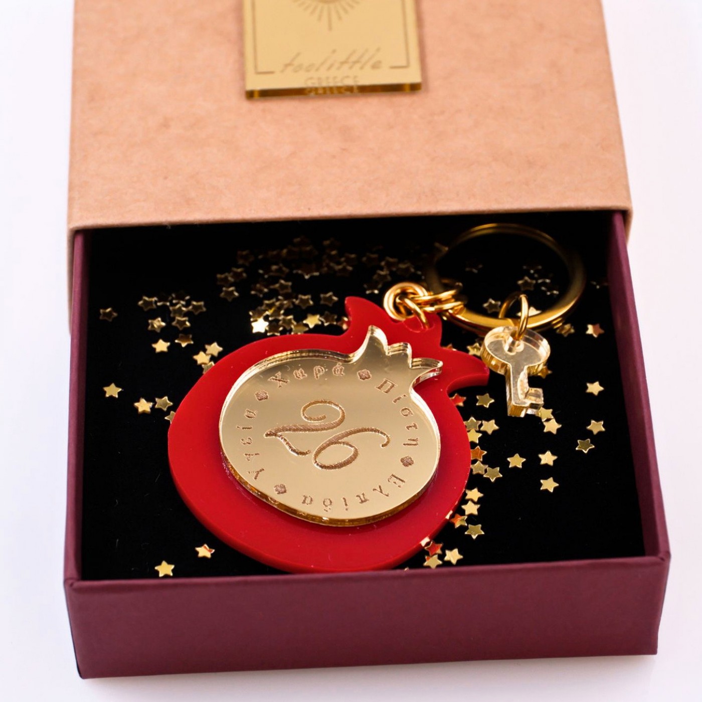 Women's Good Luck 2026 Keychain - Pomegranate
