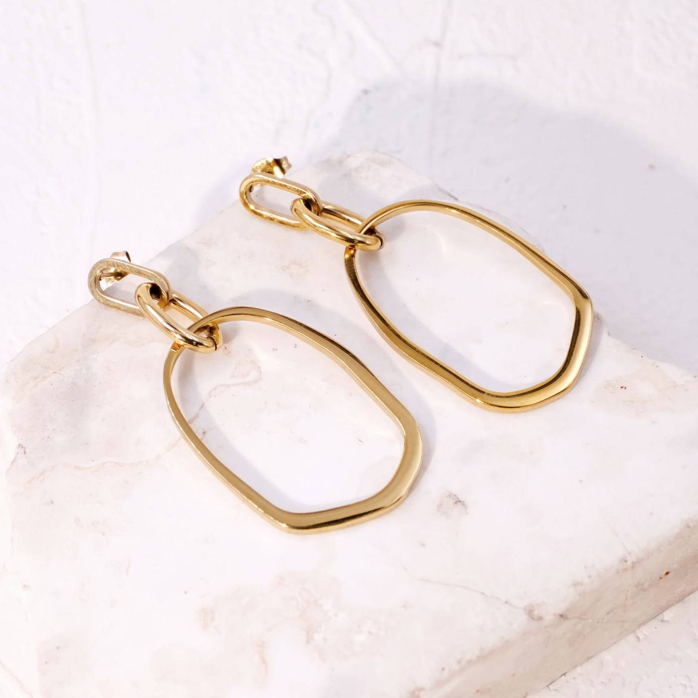 Stainless Steel Gold-plated Earrings — Earrings from Toolittle — additional view 2