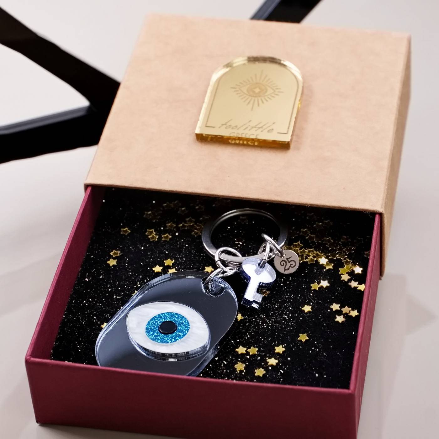 Lucky Keyring with Evil Eye in a Box — Pendants & charms from Toolittle — additional view 2