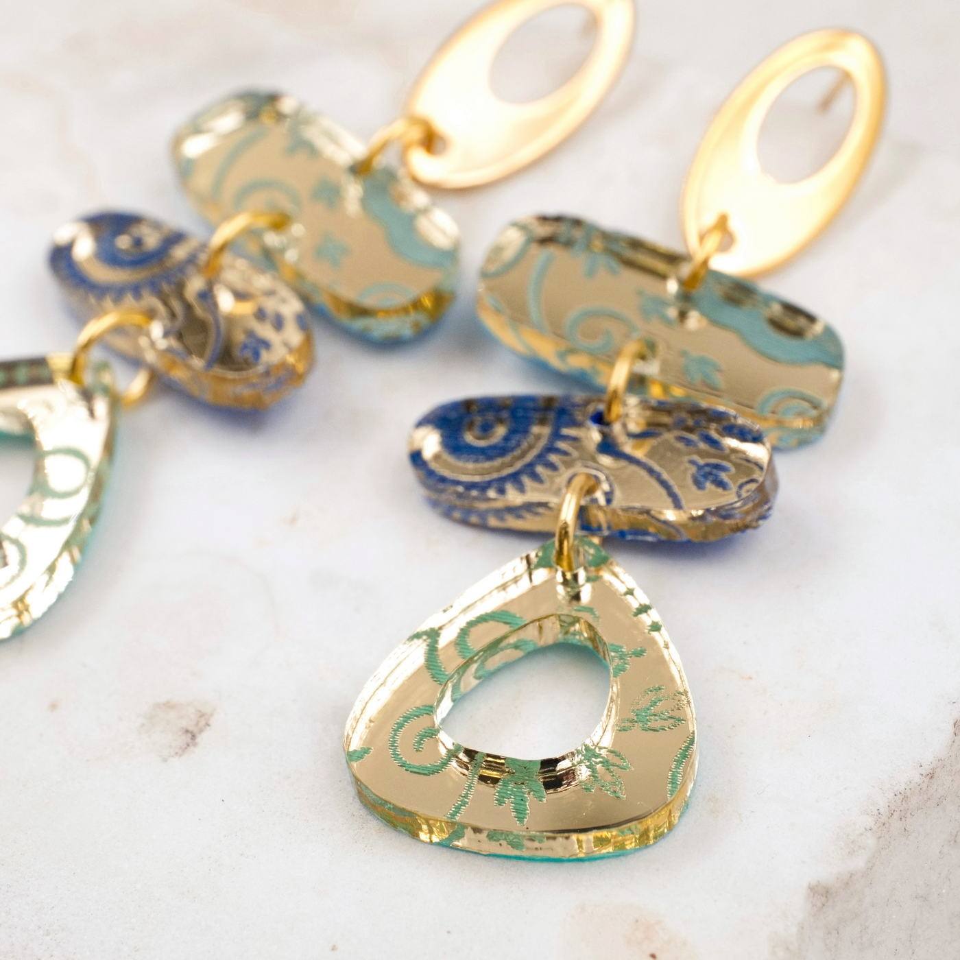 Gold-plated Plexiglass Earrings — Earrings from Toolittle — additional view 3